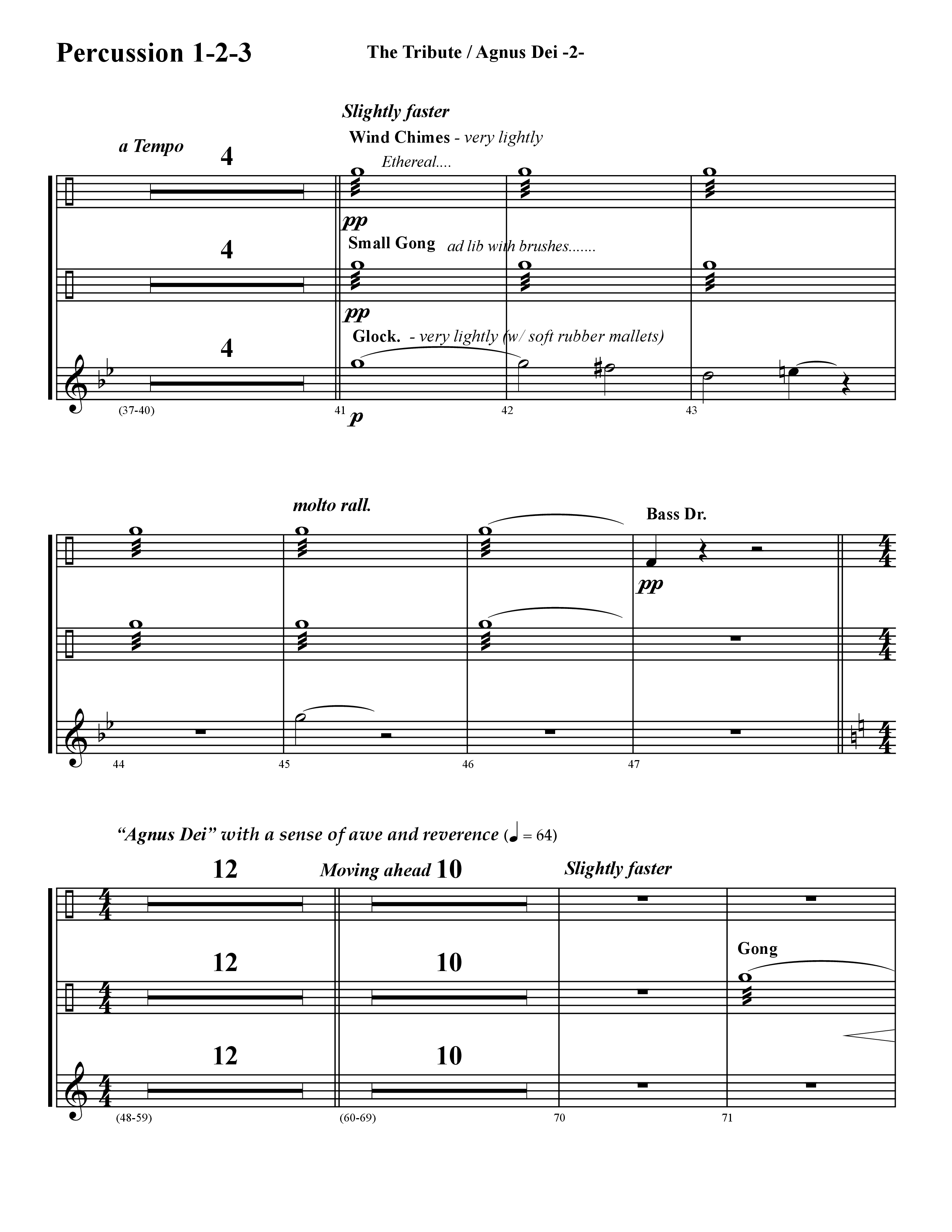 The Tribute (Instrumental) Percussion (Word Music / Arr. David Hamilton)