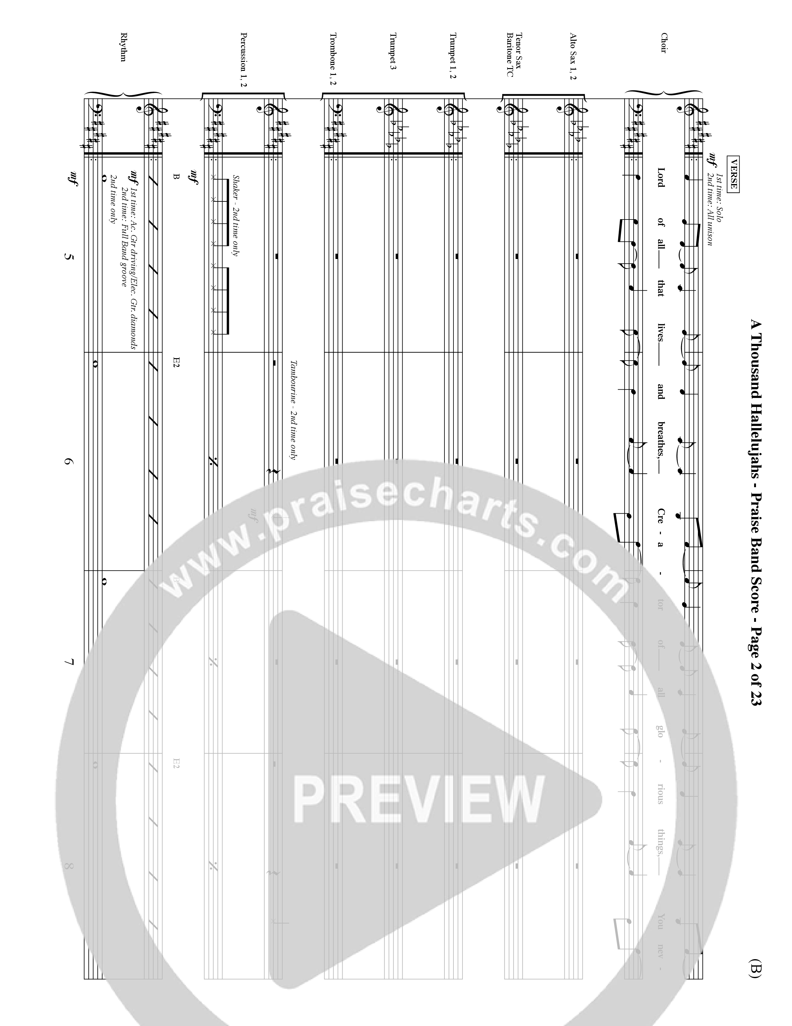 A Thousand Hallelujahs (Choral Anthem SATB) Conductor's Score (Word Music Choral / Arr. David Shipps)