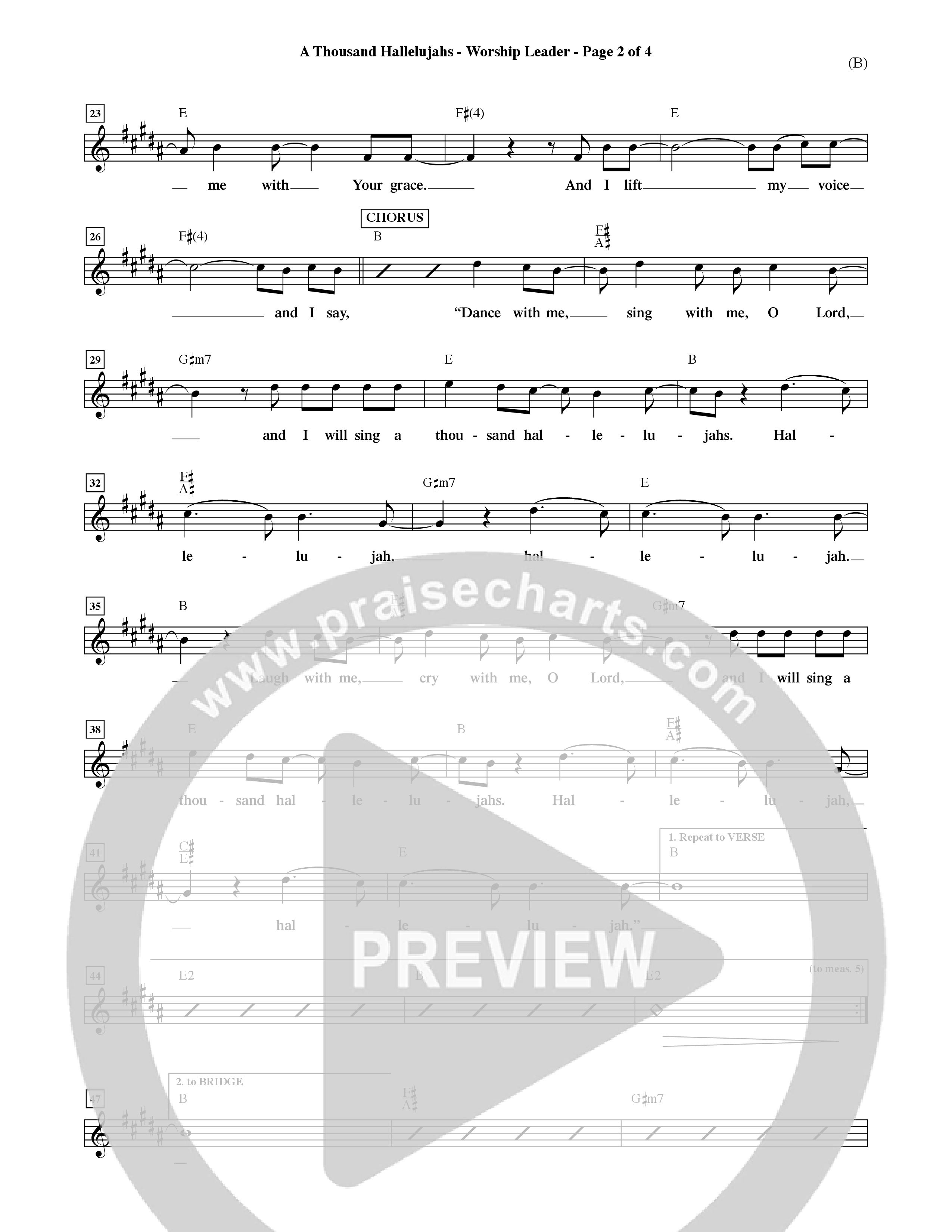 A Thousand Hallelujahs (Choral Anthem SATB) Rhythm Pack (Word Music Choral / Arr. David Shipps)