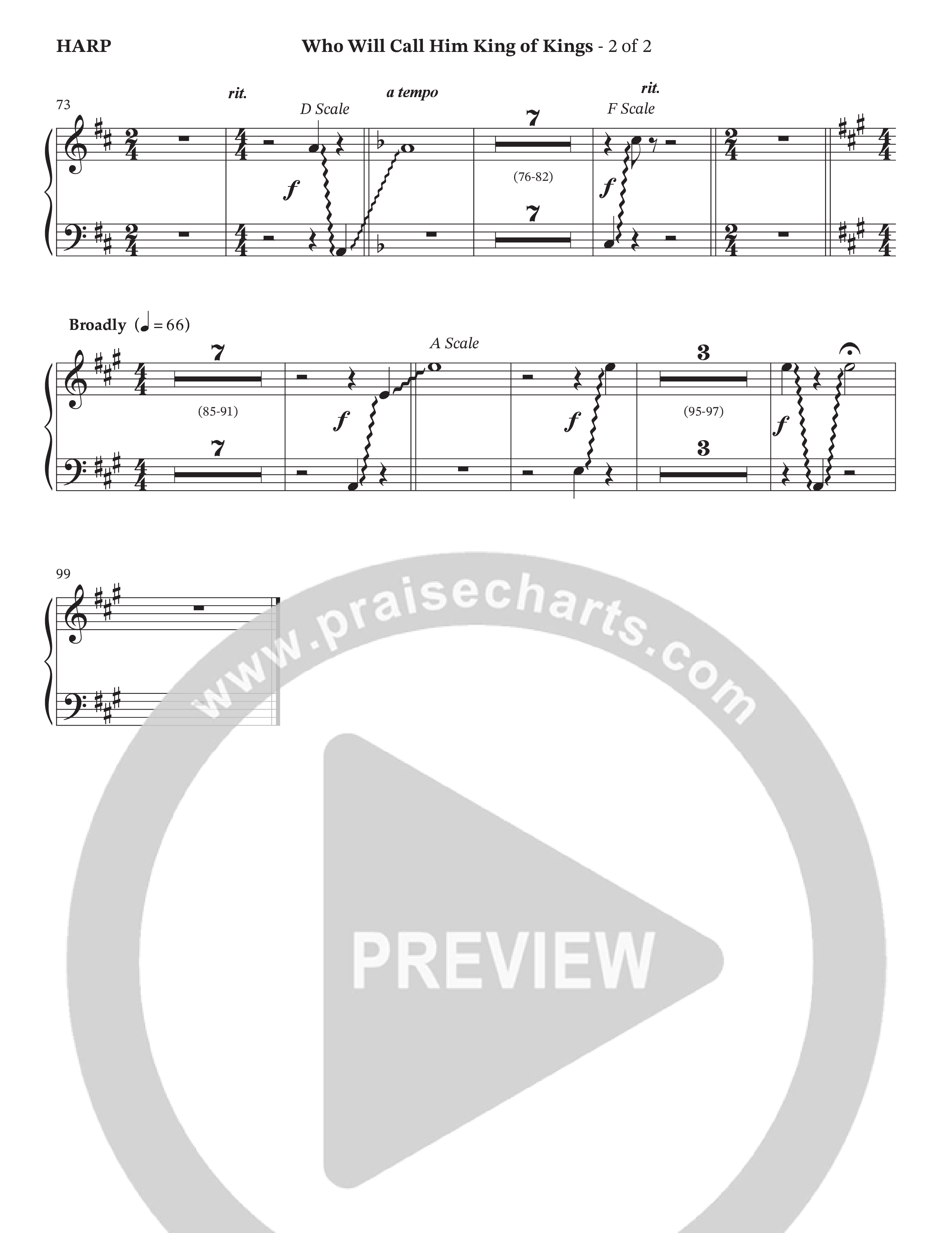 Who Will Call Him King Of Kings (Choral Anthem SATB) Harp (TaRanda Greene / Prestonwood Choir / Arr. Jonathan Walker / Orch. Wayne Haun)
