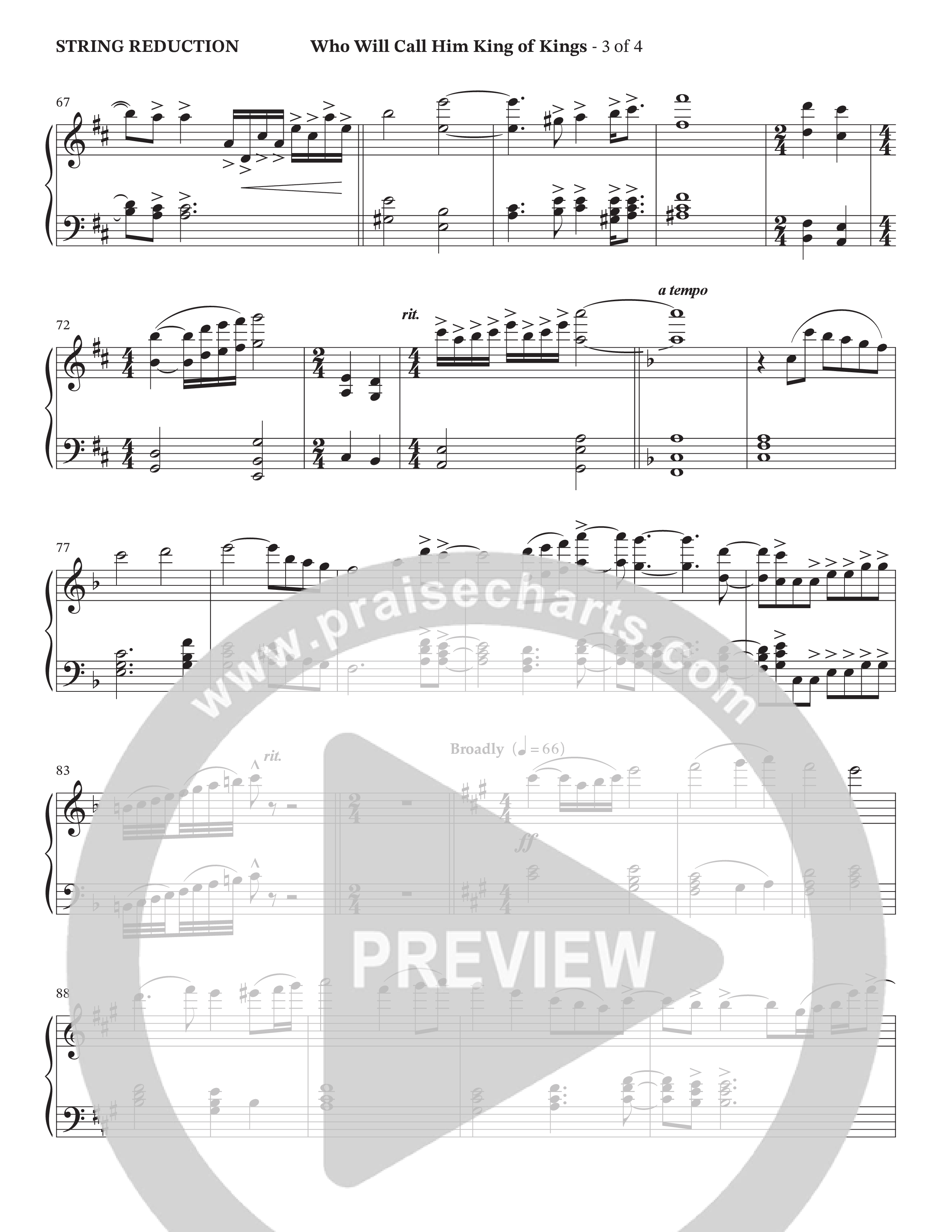 Who Will Call Him King Of Kings (Choral Anthem SATB) String Reduction (TaRanda Greene / Prestonwood Choir / Arr. Jonathan Walker / Orch. Wayne Haun)