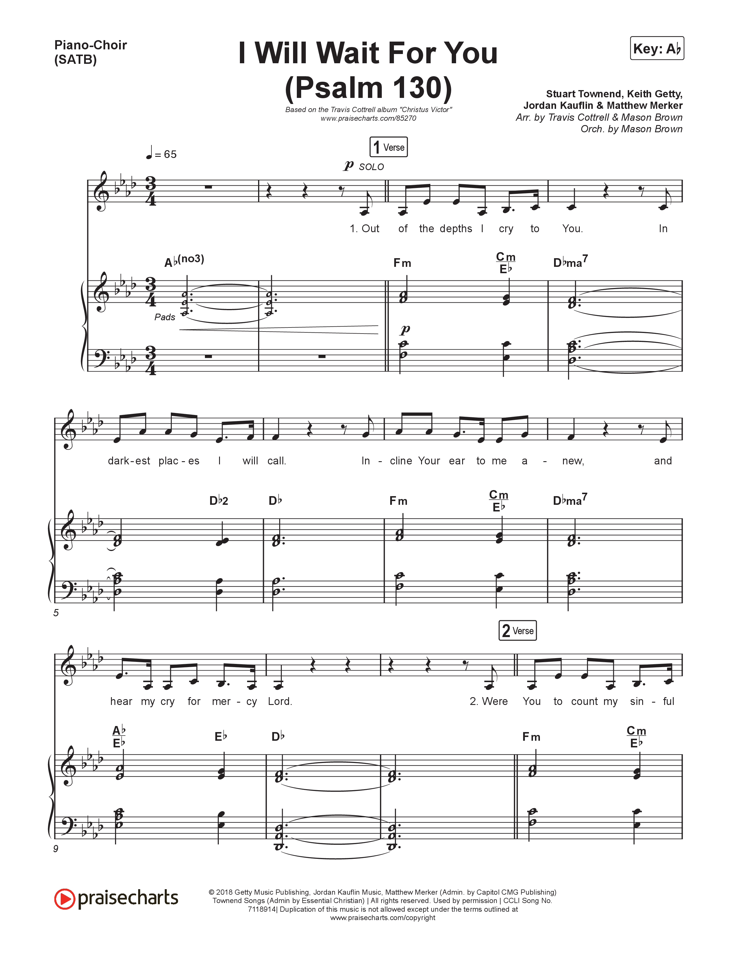 Christus Victor: Hymns of the Gettys (Vol. 1) (8 Song Choral Collection) Song 4 (Piano SATB) (Travis Cottrell)