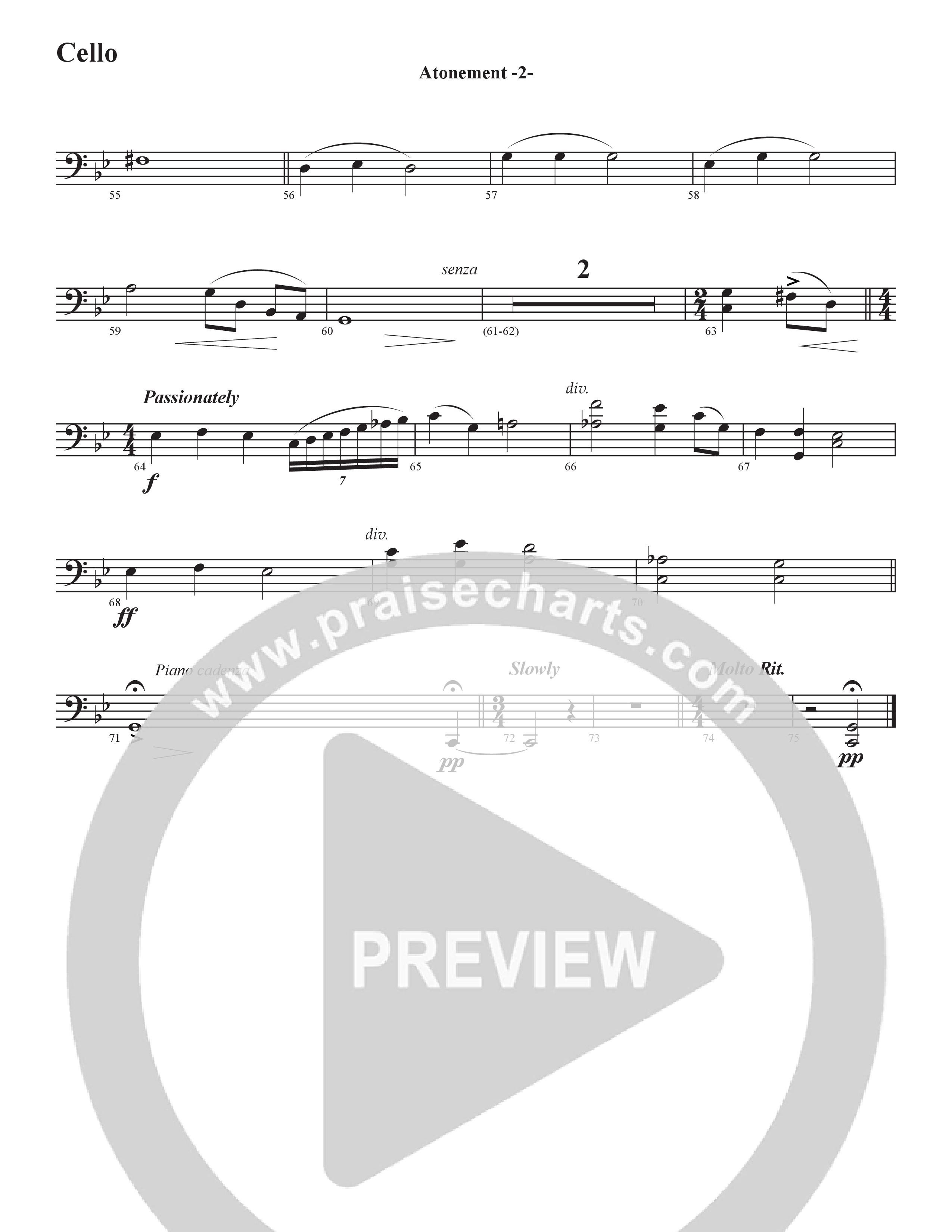 Atonement (Instrumental) Cello (Word Music / Arr. David Hamilton)