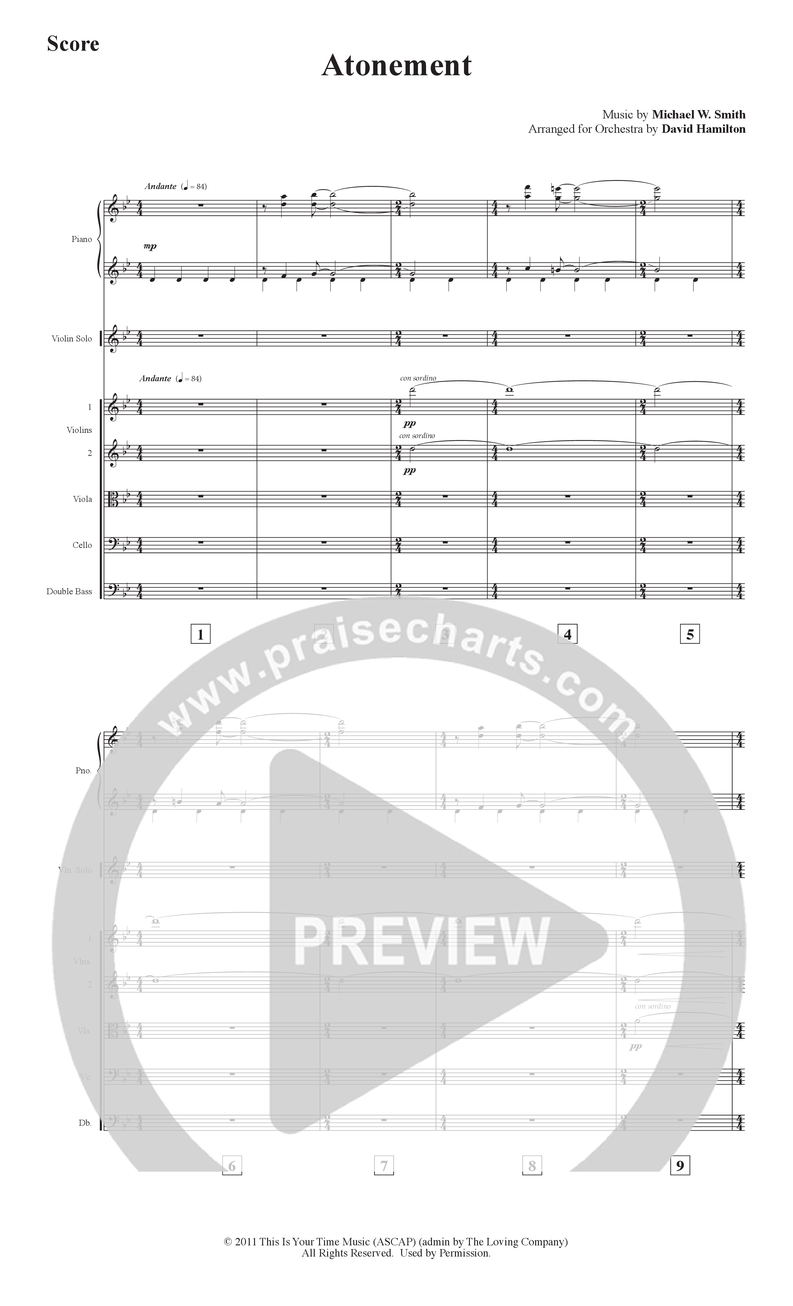 Atonement (Instrumental) Orchestration (Word Music / Arr. David Hamilton)