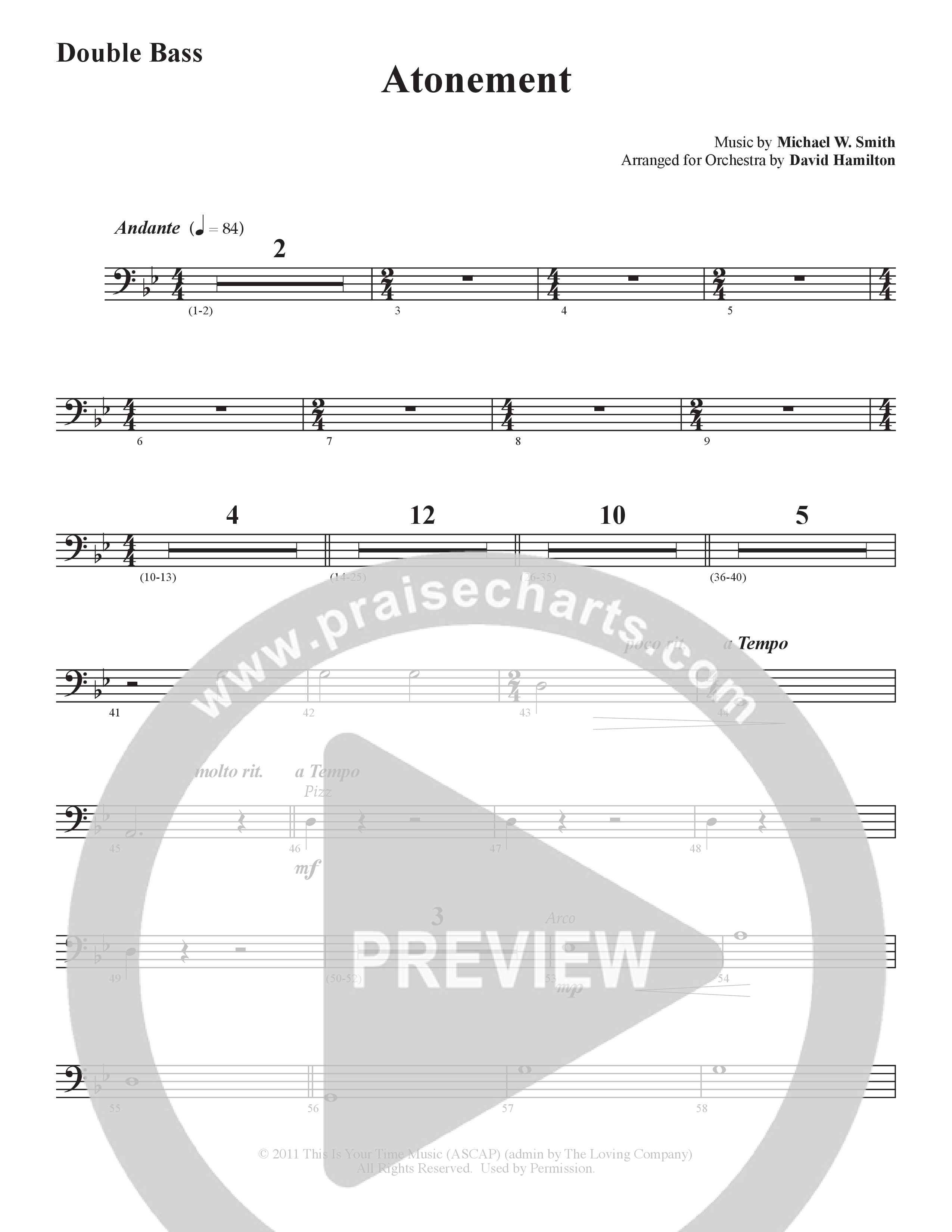 Atonement (Instrumental) Double Bass (Word Music / Arr. David Hamilton)