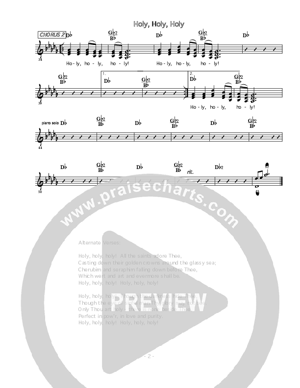 Holy Holy Holy Lead Sheet (Kristina)