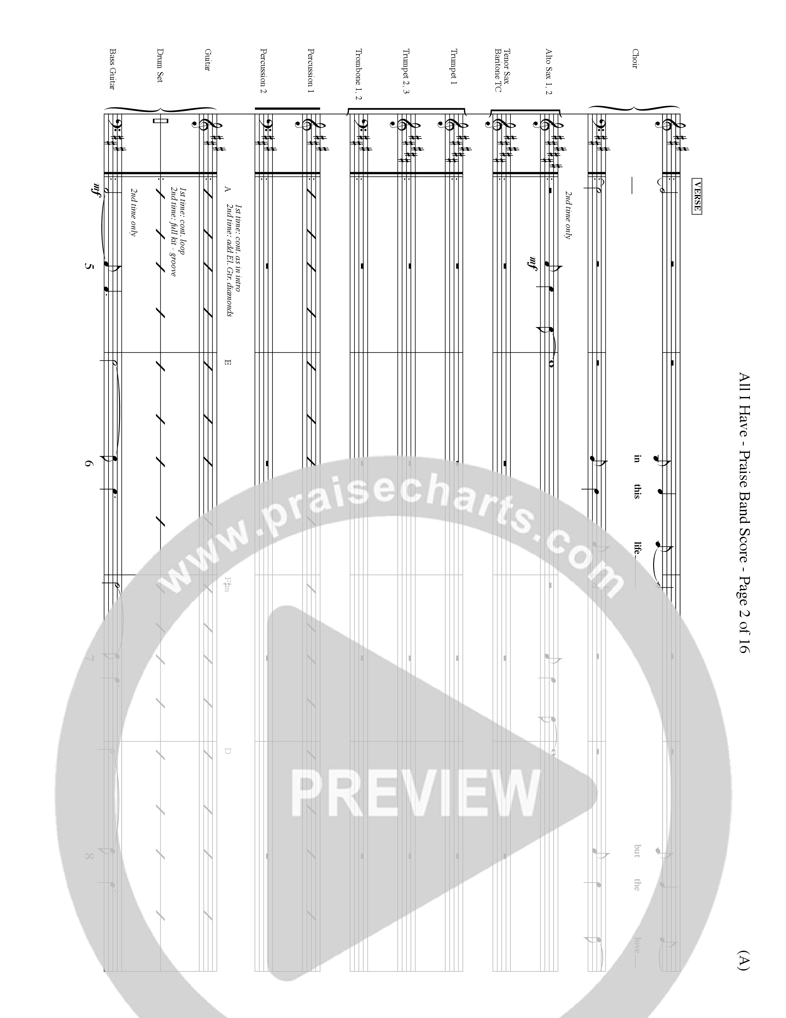 All I Have (Choral Anthem SATB) Conductor's Score (Word Music Choral / Orch. Dave Williamson)