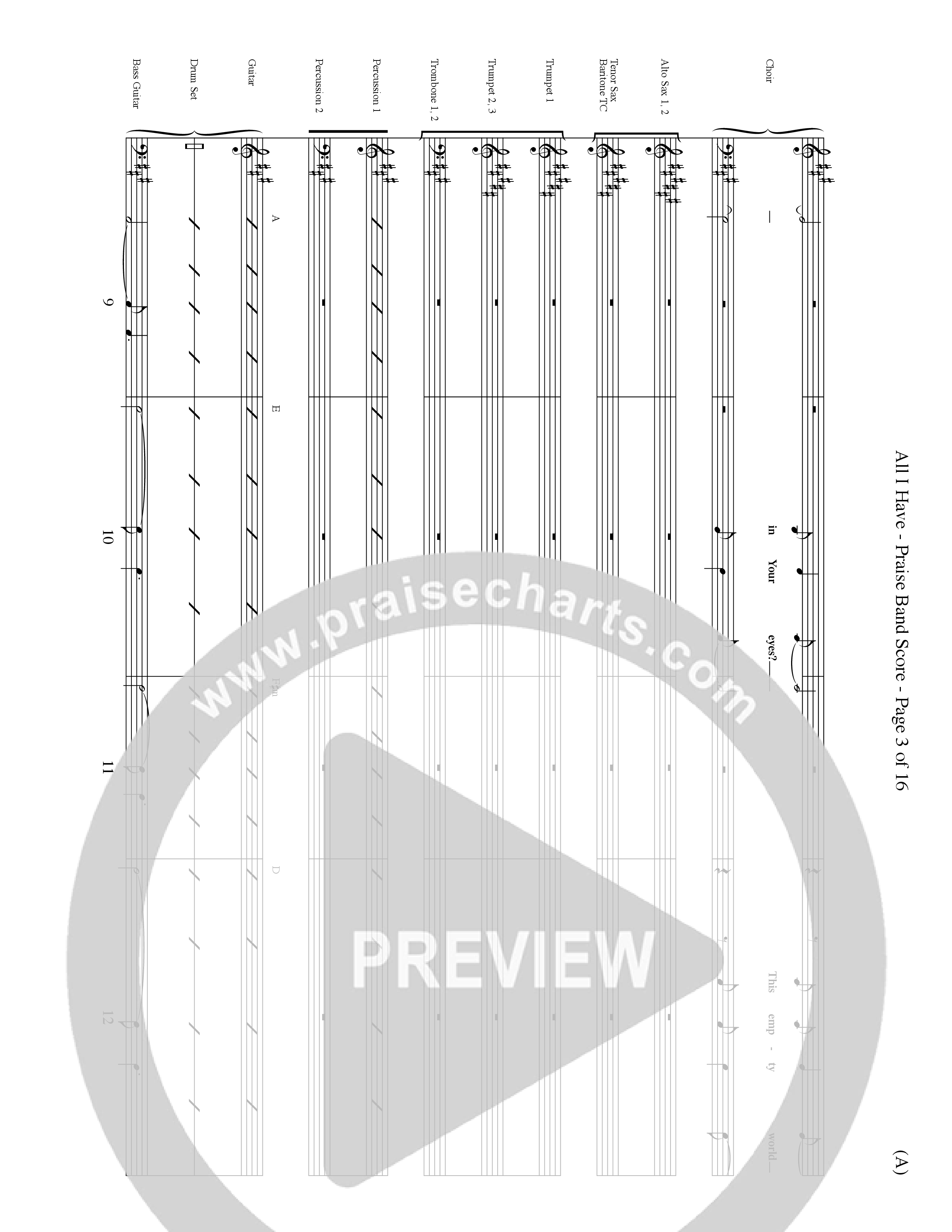 All I Have (Choral Anthem SATB) Conductor's Score (Word Music Choral / Orch. Dave Williamson)
