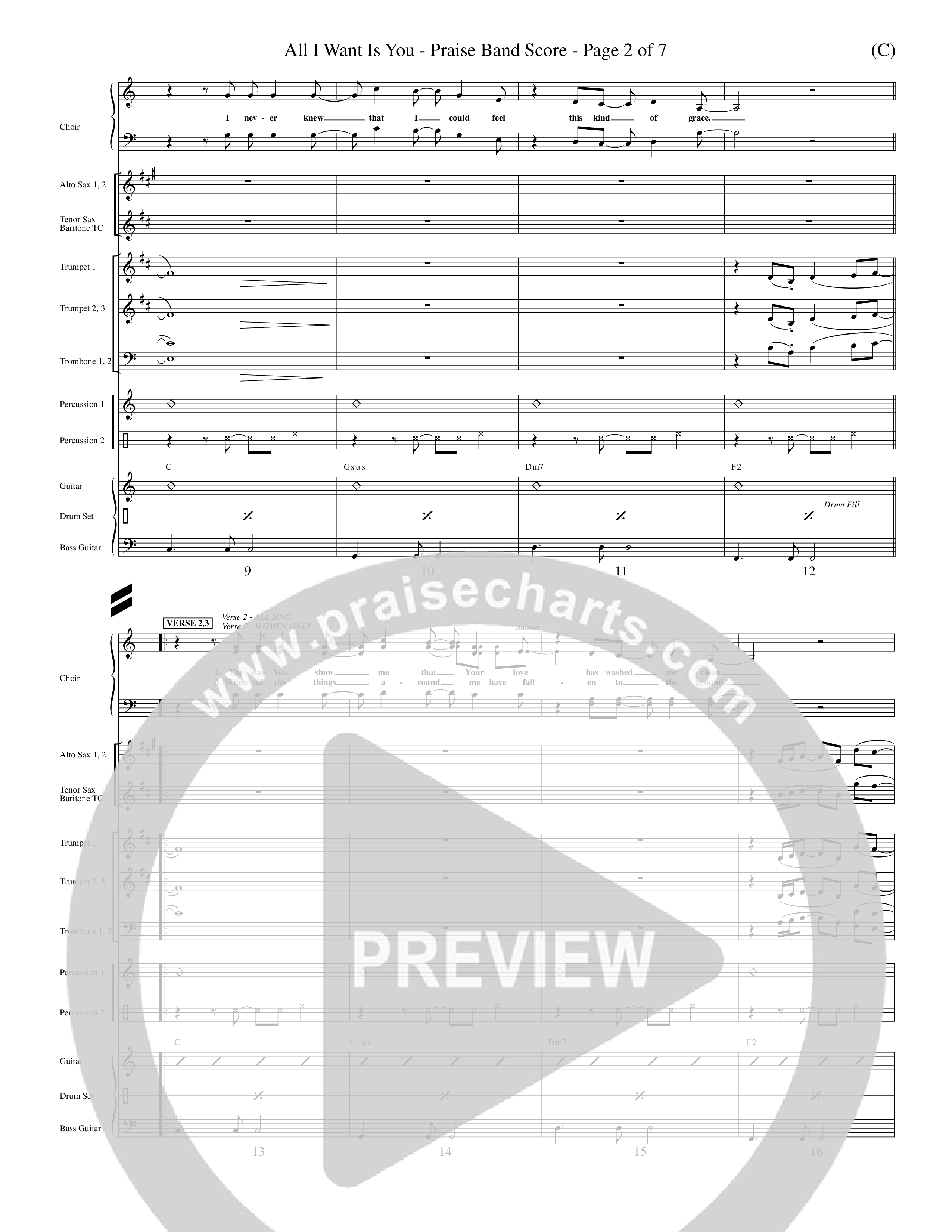 All I Want Is You (Choral Anthem SATB) PraiseBand (incl. Brass) (Word Music Choral / Orch. Michael Lawrence)