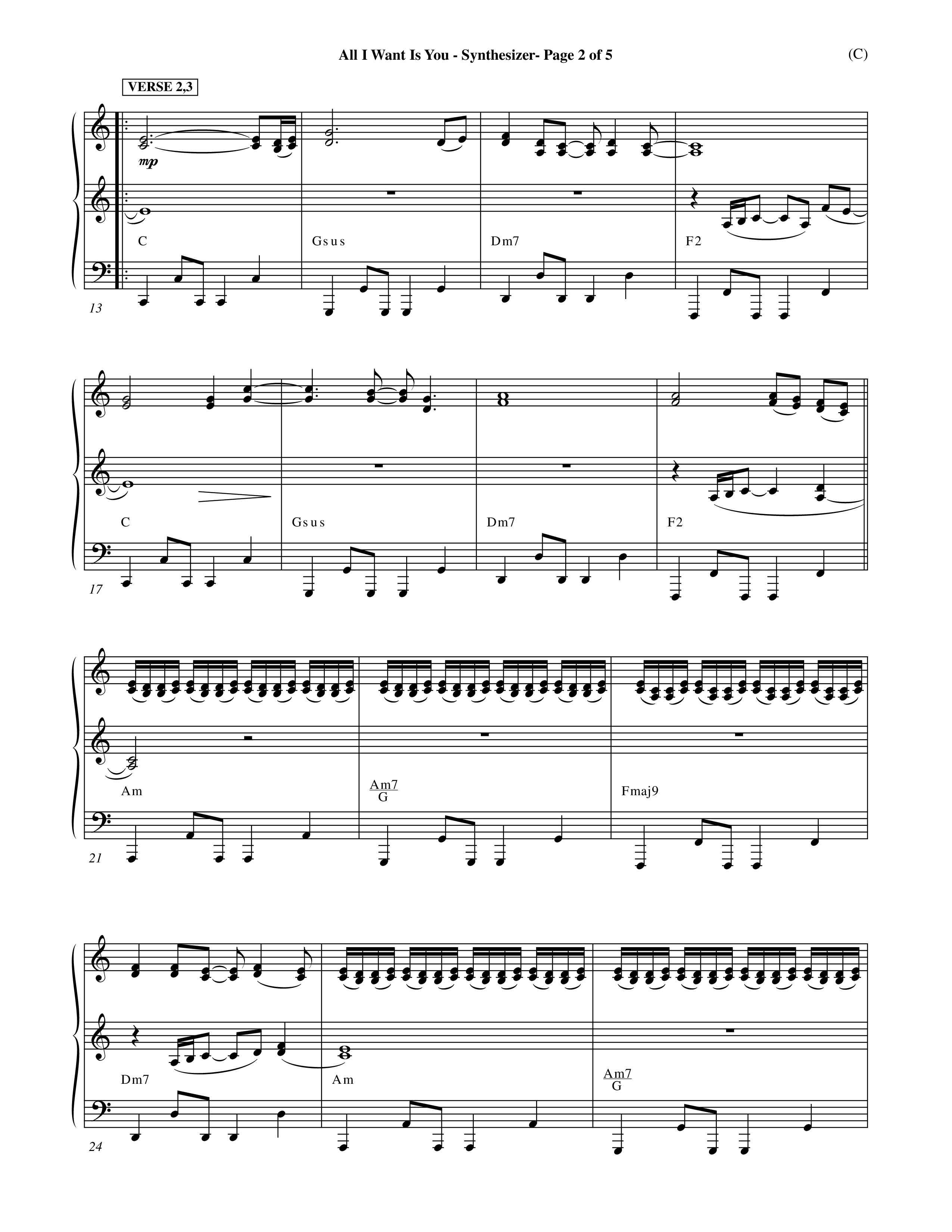 All I Want Is You (Choral Anthem SATB) Synth (Word Music Choral / Orch. Michael Lawrence)