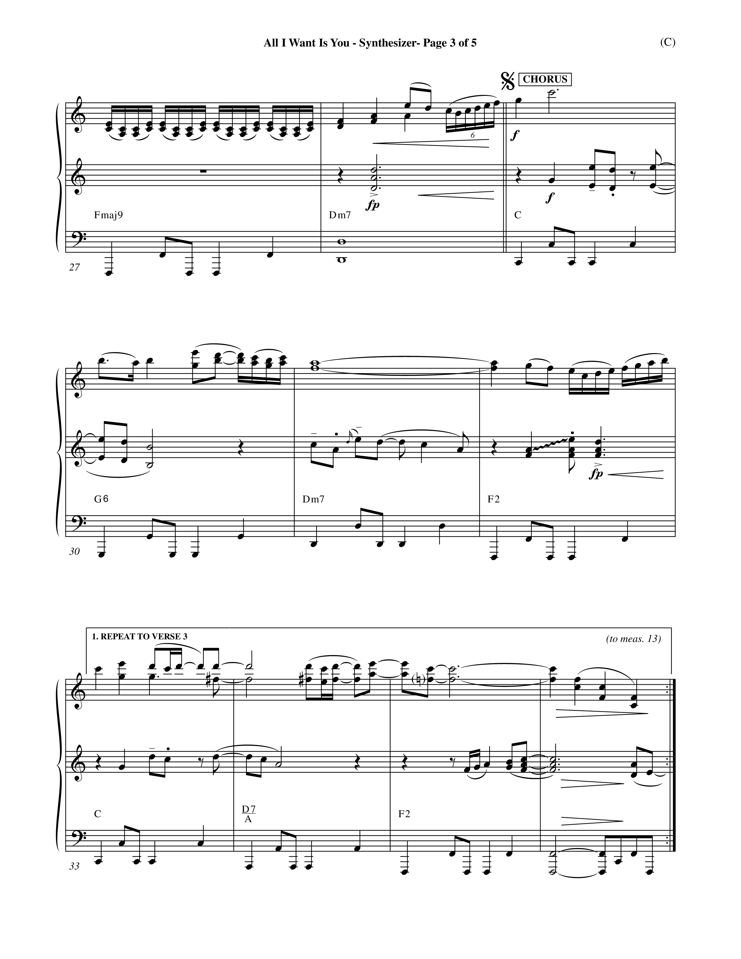 All I Want Is You (Choral Anthem SATB) Synth (Word Music Choral / Orch. Michael Lawrence)