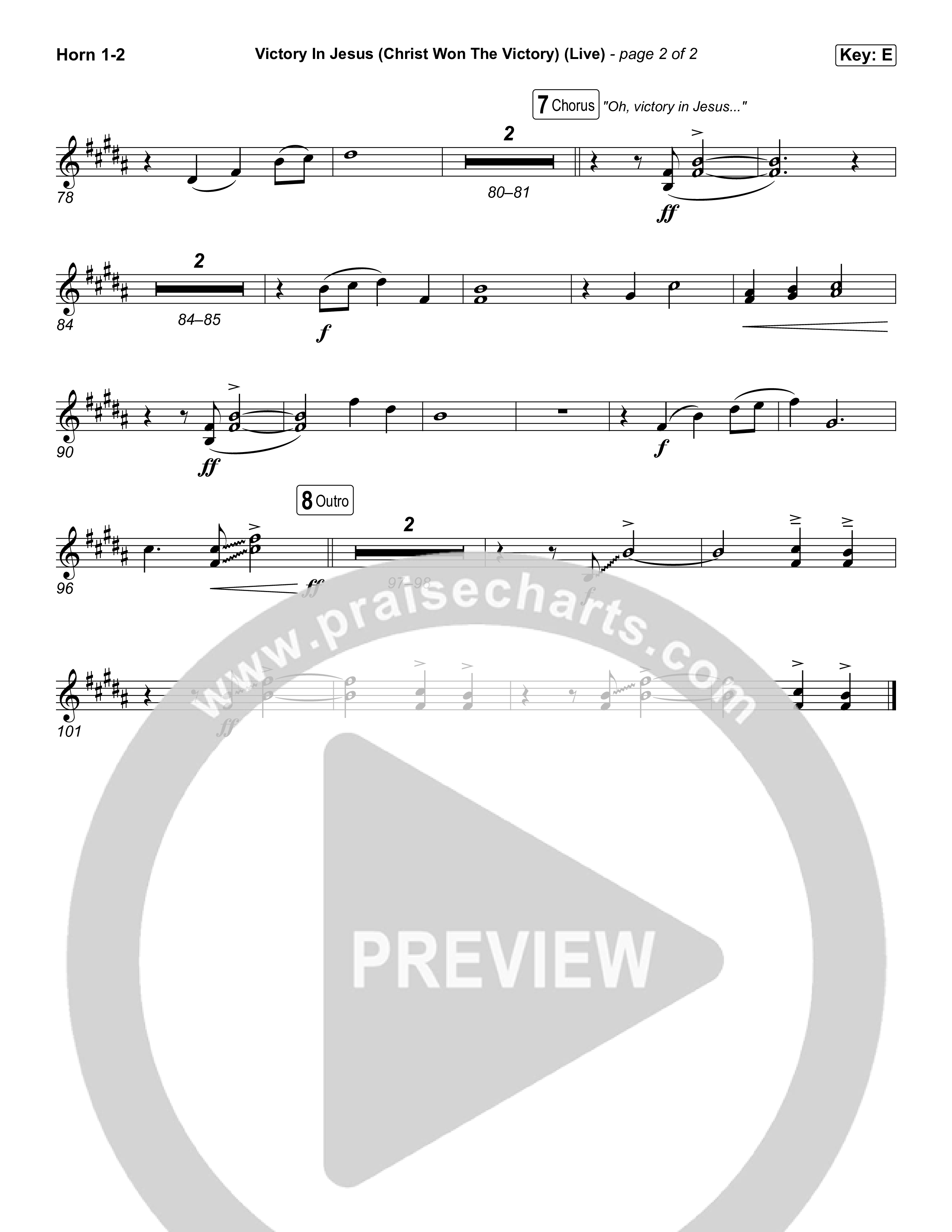 Victory In Jesus (Christ Won The Victory) (Choral Anthem SATB) Brass Pack (Keith & Kristyn Getty / Matt Boswell / Arr. Luke Gambill)