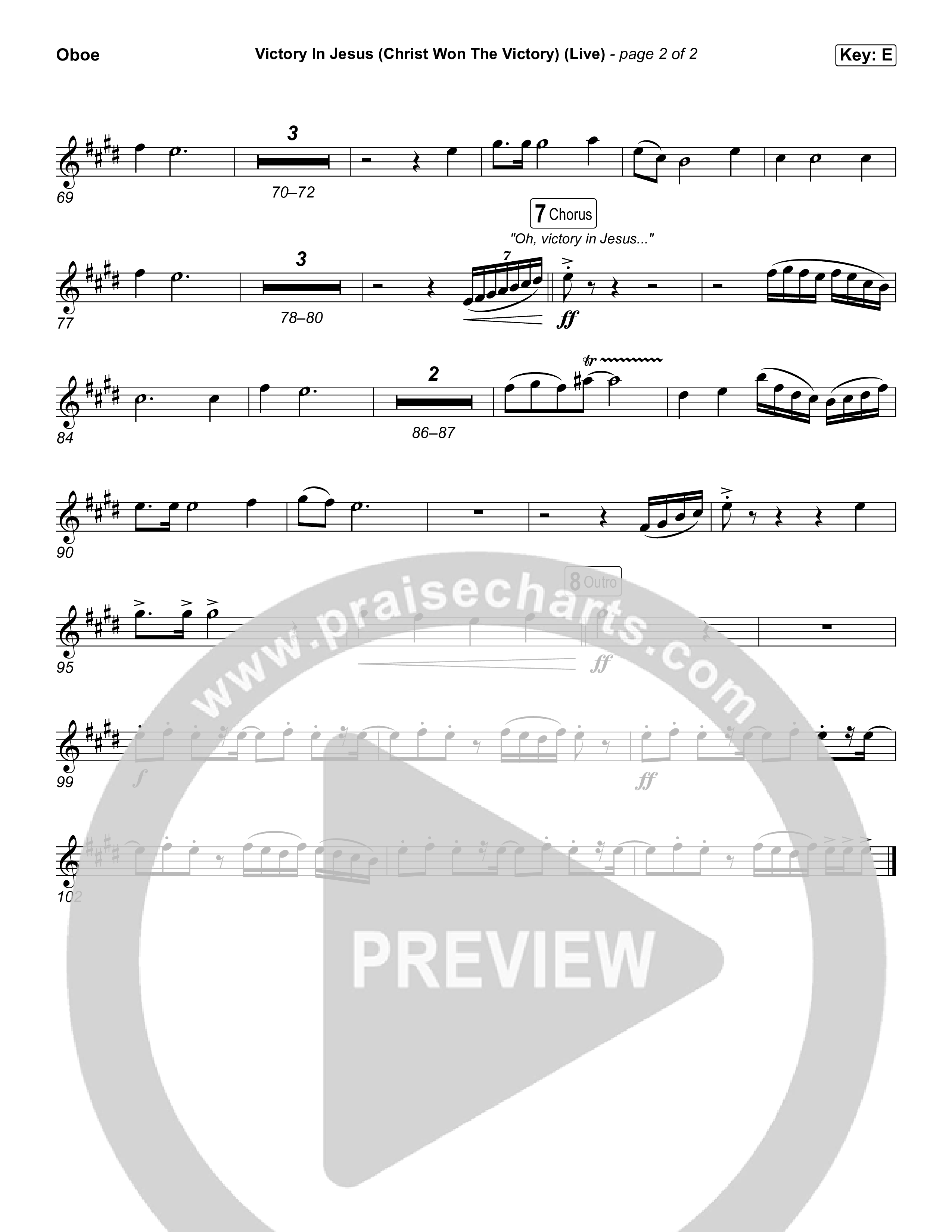 Victory In Jesus (Christ Won The Victory) (Choral Anthem SATB) Oboe (Keith & Kristyn Getty / Matt Boswell / Arr. Luke Gambill)
