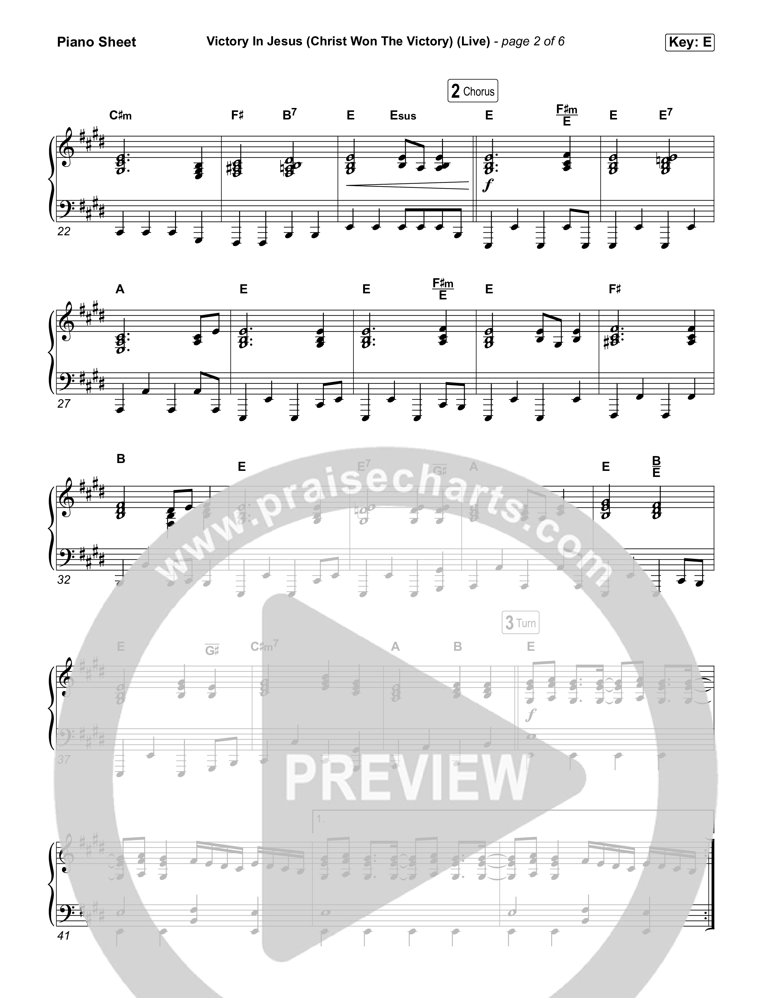 Victory In Jesus (Christ Won The Victory) (Choral Anthem SATB) Piano Sheet (Keith & Kristyn Getty / Matt Boswell / Arr. Luke Gambill)