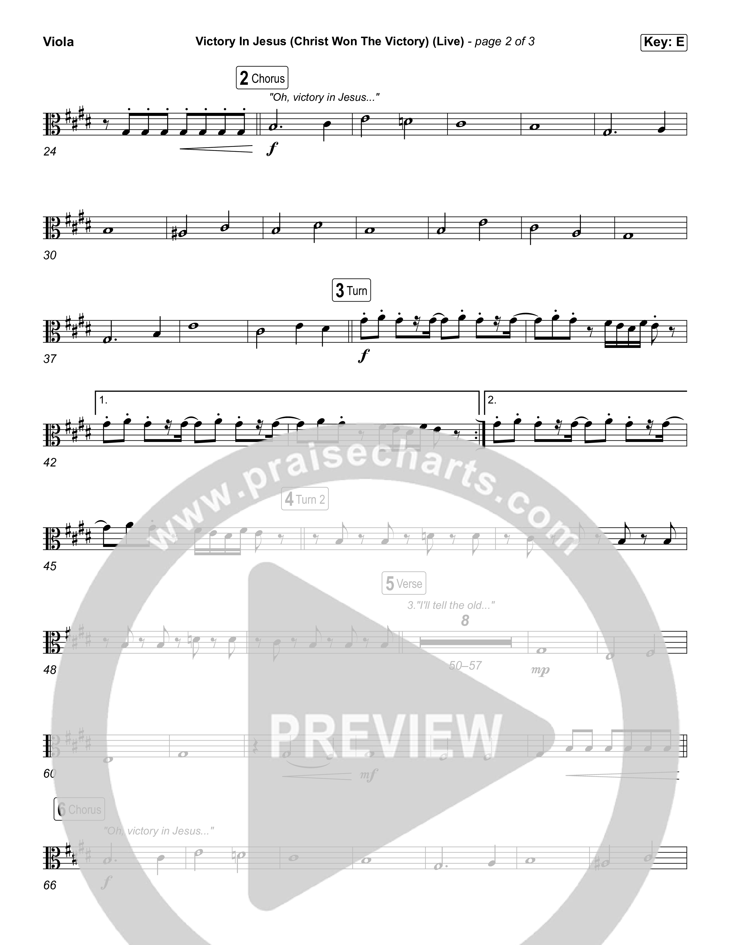 Victory In Jesus (Christ Won The Victory) (Worship Choir/SAB) Viola (Keith & Kristyn Getty / Matt Boswell / Arr. Luke Gambill)