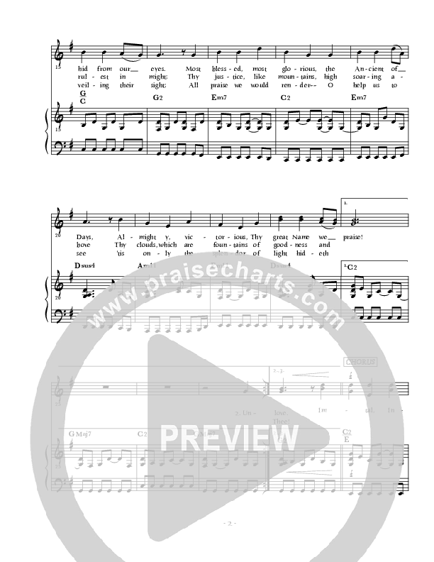 Immortal Invisible (God Only Wise) Piano/Vocal (Scott Wesley Brown)