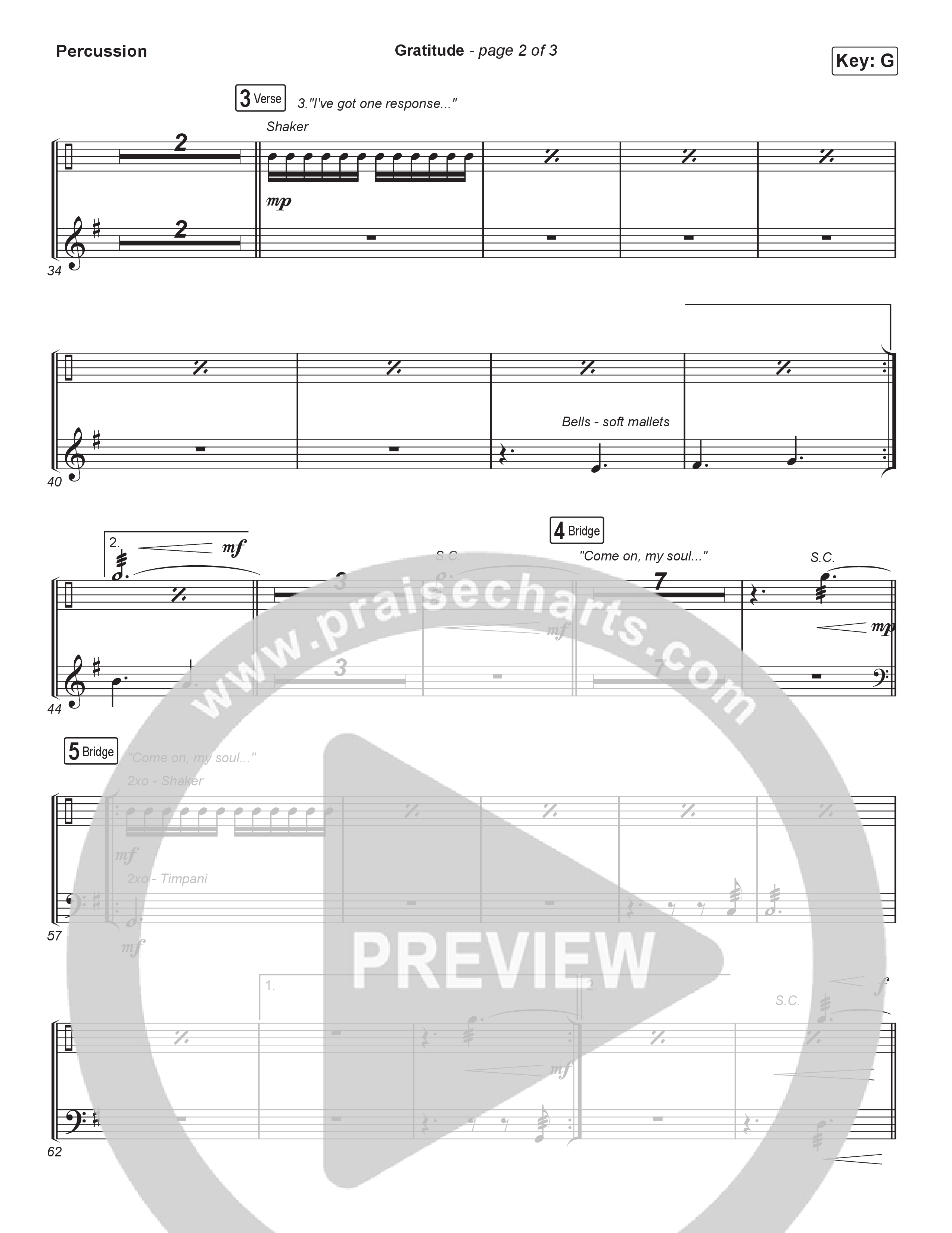 Gratitude (Sing It Now) Percussion (Brandon Lake / Arr. Luke Gambill)