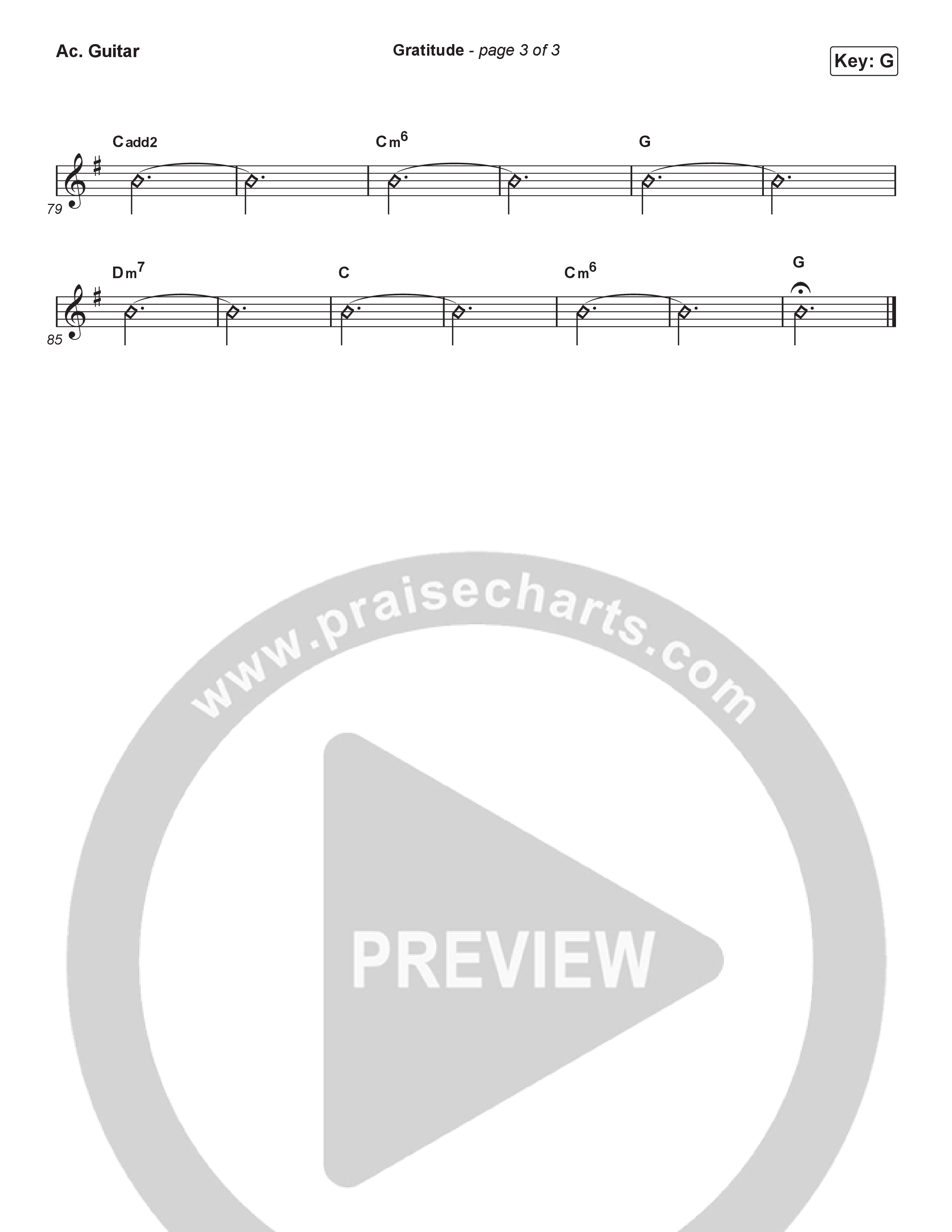 Gratitude (Worship Choir/SAB) Acoustic Guitar (Brandon Lake / Arr. Luke Gambill)