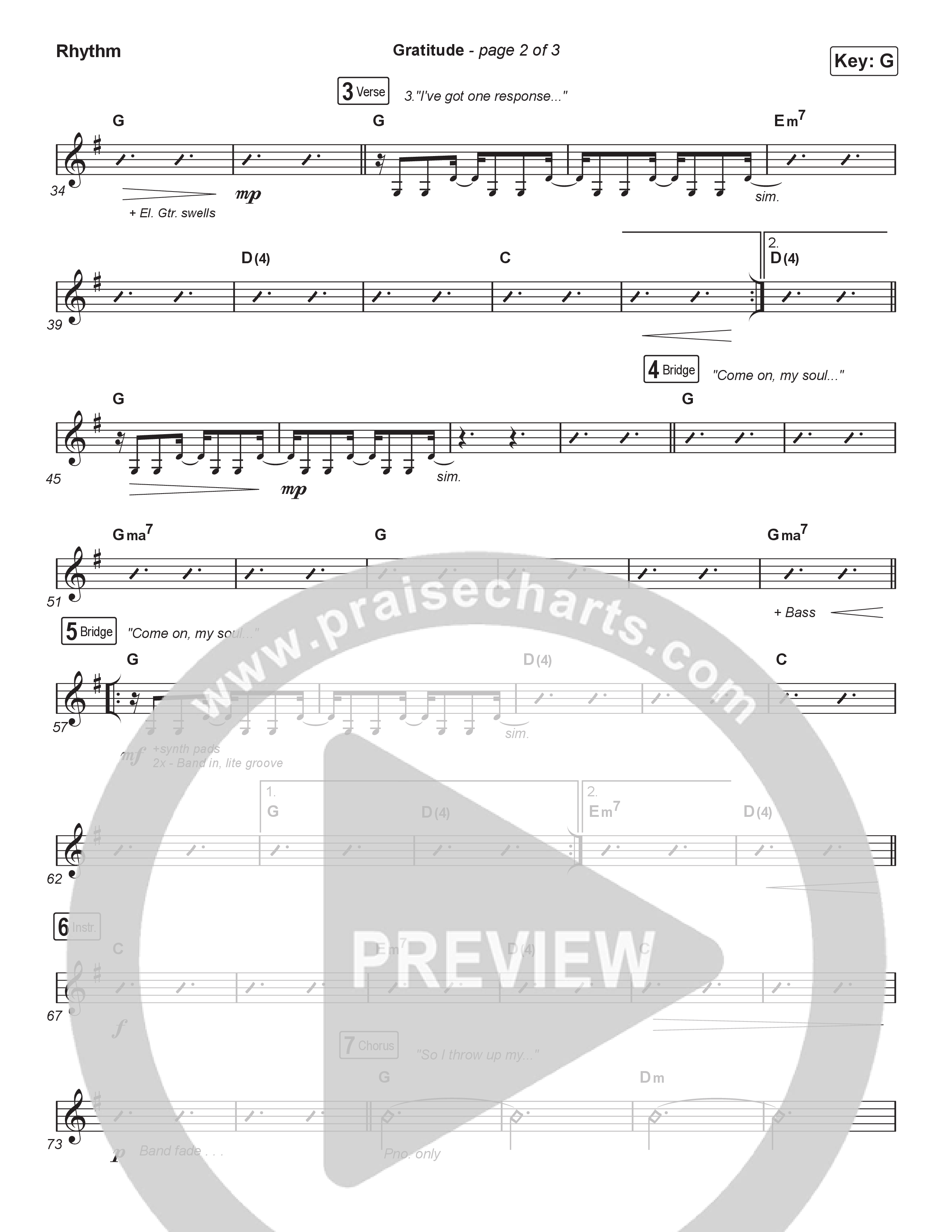 Gratitude (Worship Choir/SAB) Rhythm Pack (Brandon Lake / Arr. Luke Gambill)