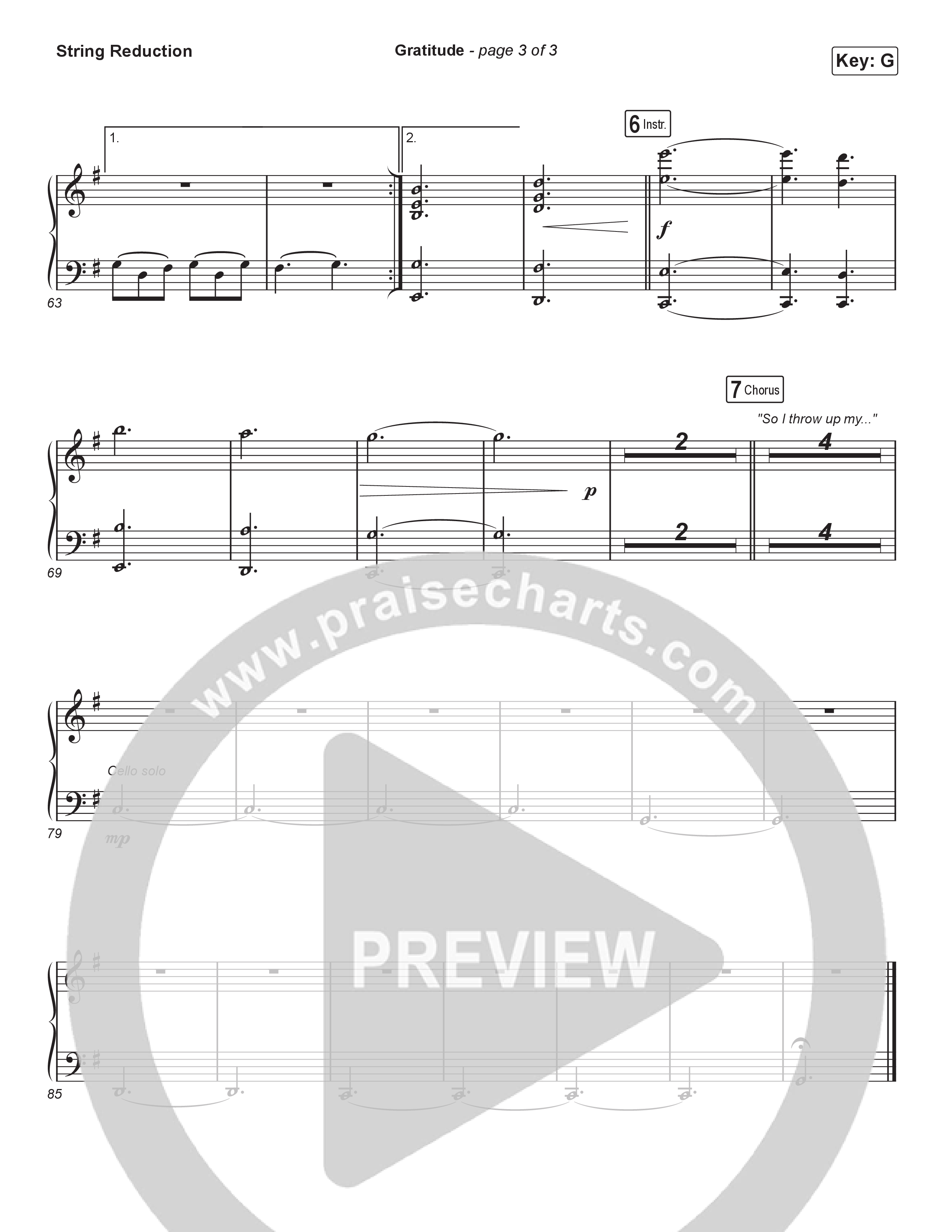 Gratitude (Unison/2-Part) String Reduction (Brandon Lake / Arr. Luke Gambill)
