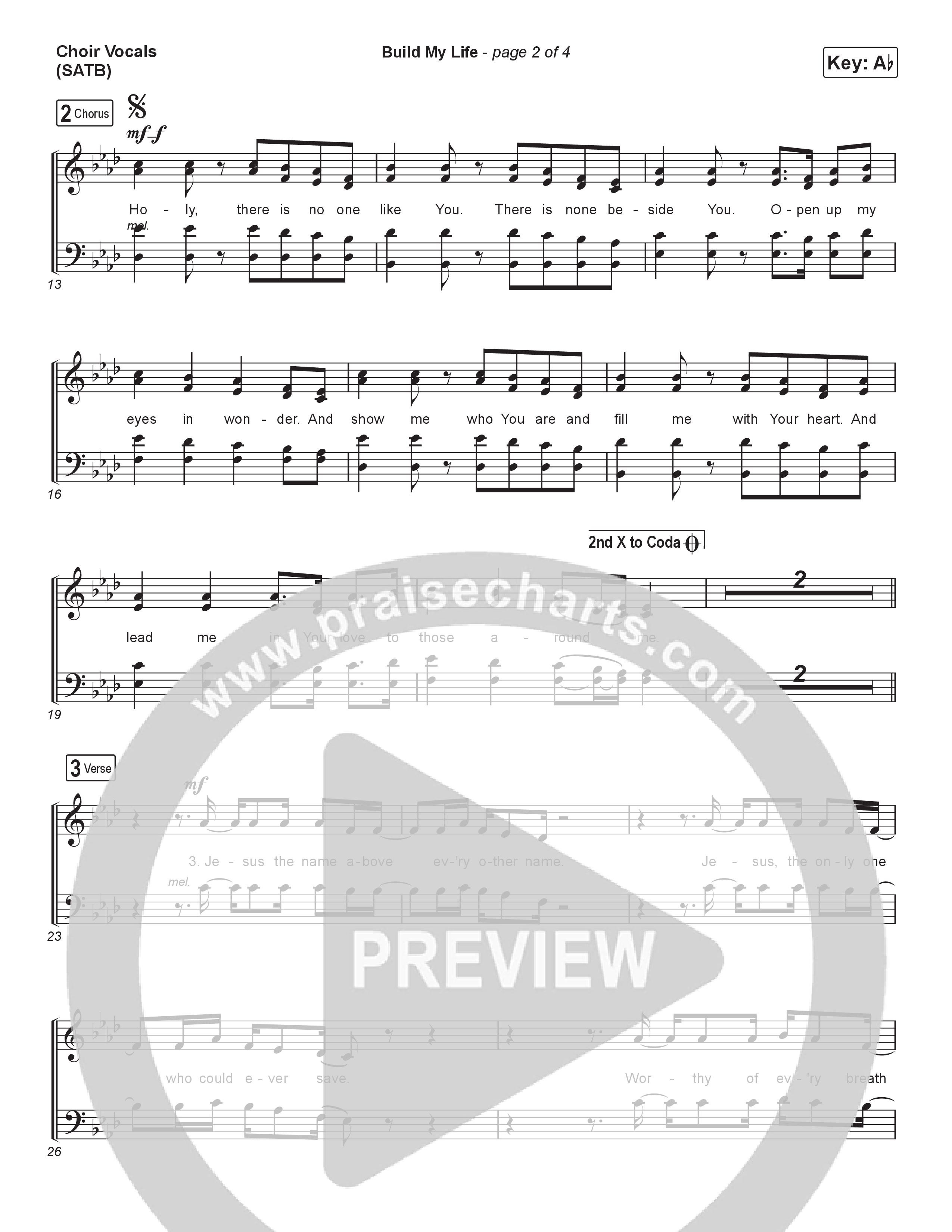 Build My Life (Choral Anthem SATB) Choir Sheet (SATB) (Pat Barrett / Arr. Luke Gambill)