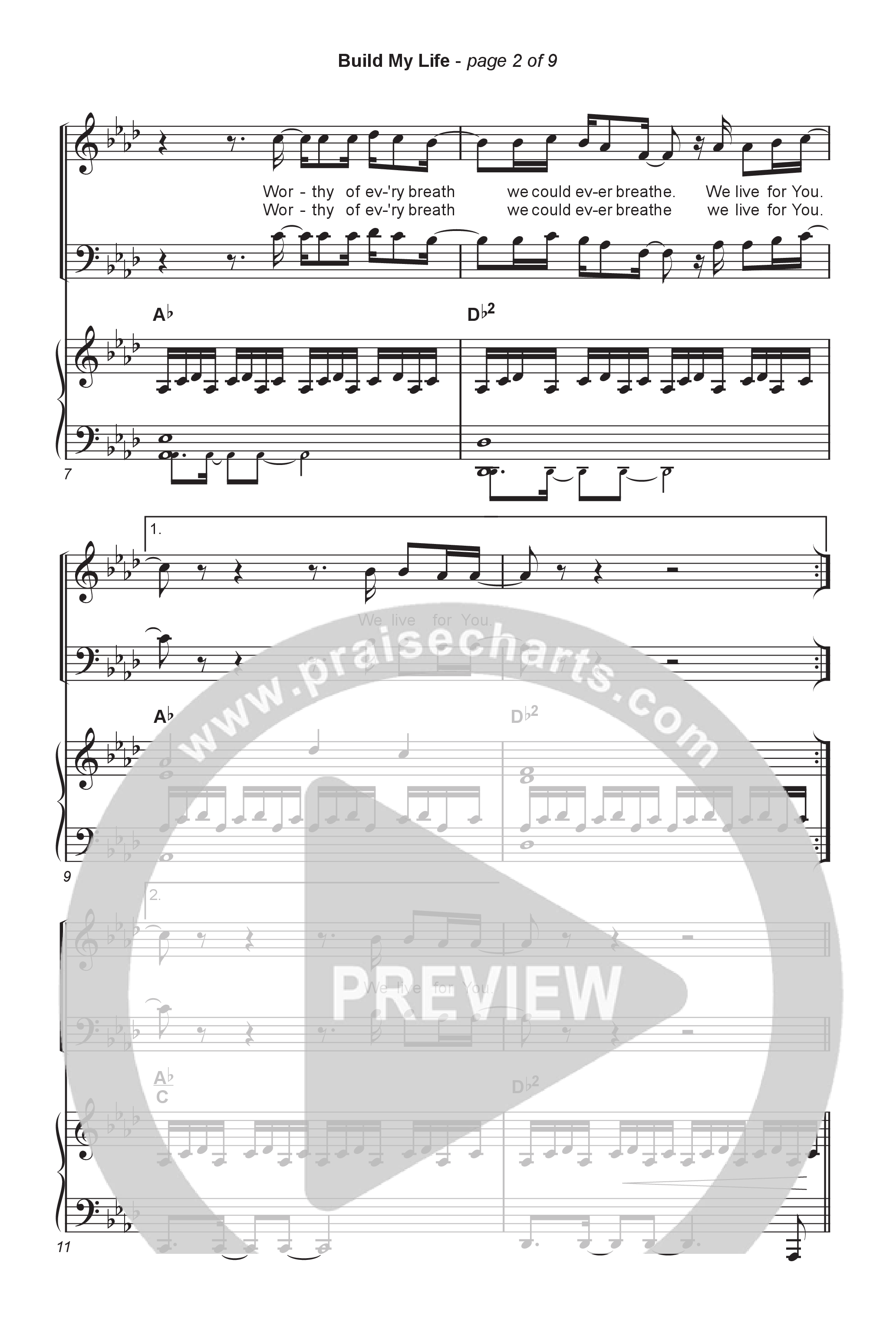 Build My Life (Choral Anthem SATB) Octavo (SATB & Pno) (Pat Barrett / Arr. Luke Gambill)
