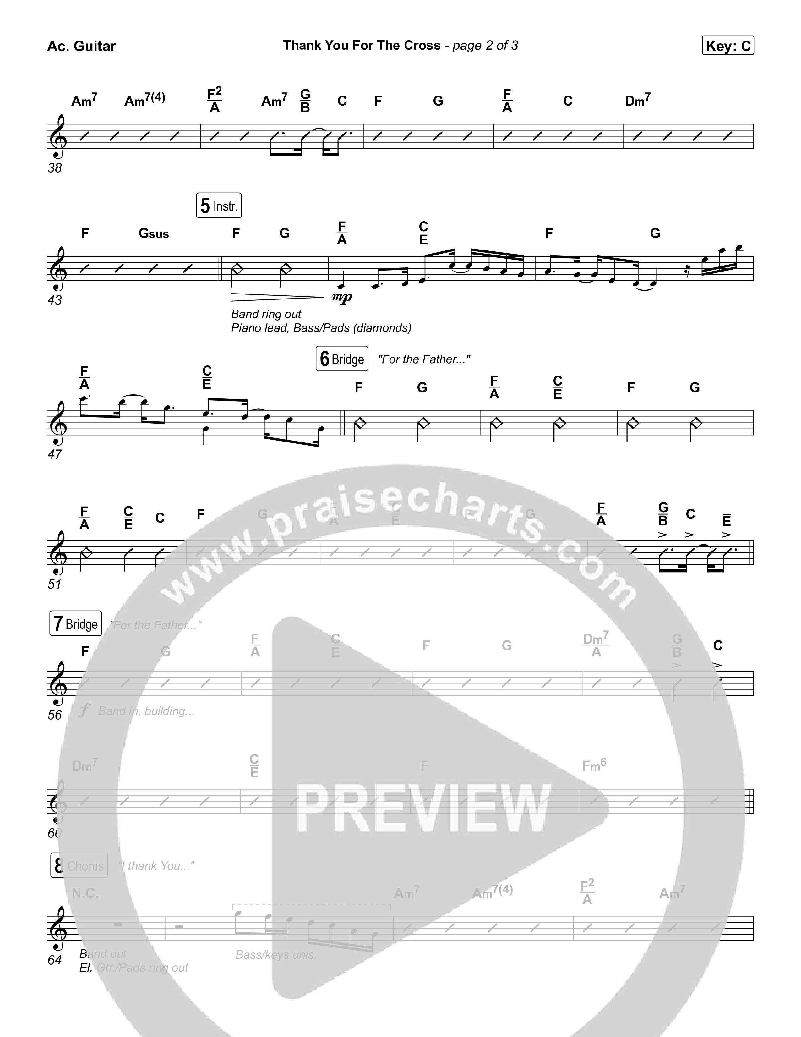 Thank You For The Cross Acoustic Guitar (Tauren Wells)