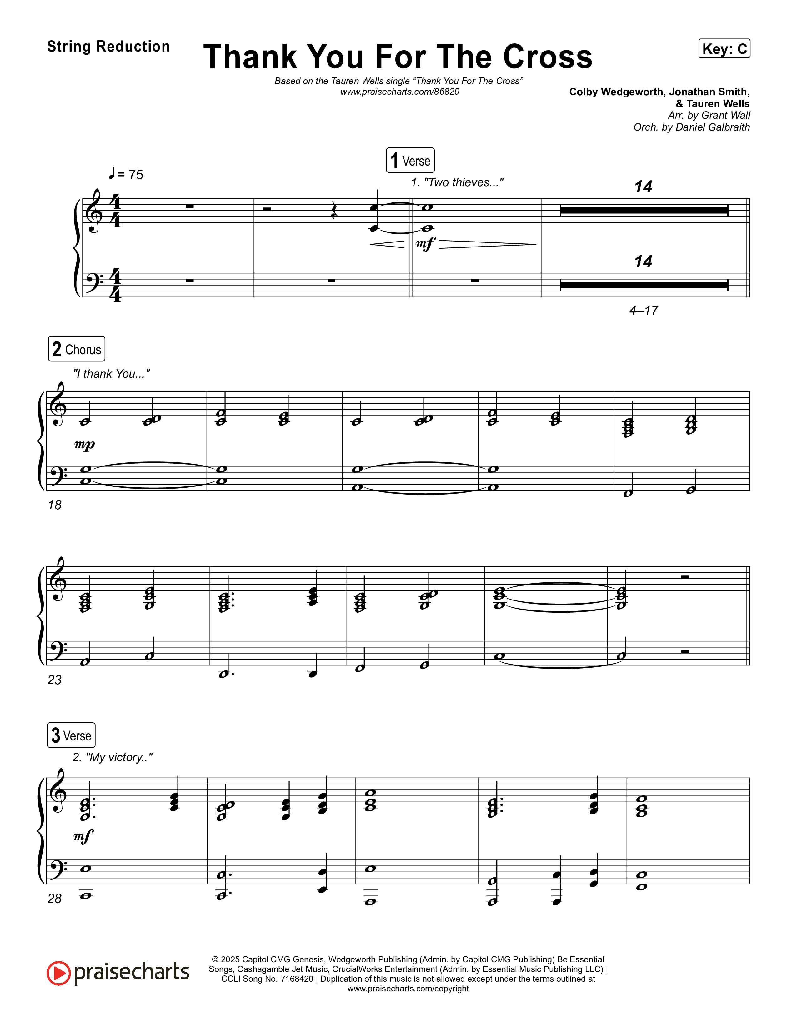 Thank You For The Cross String Reduction (Tauren Wells)