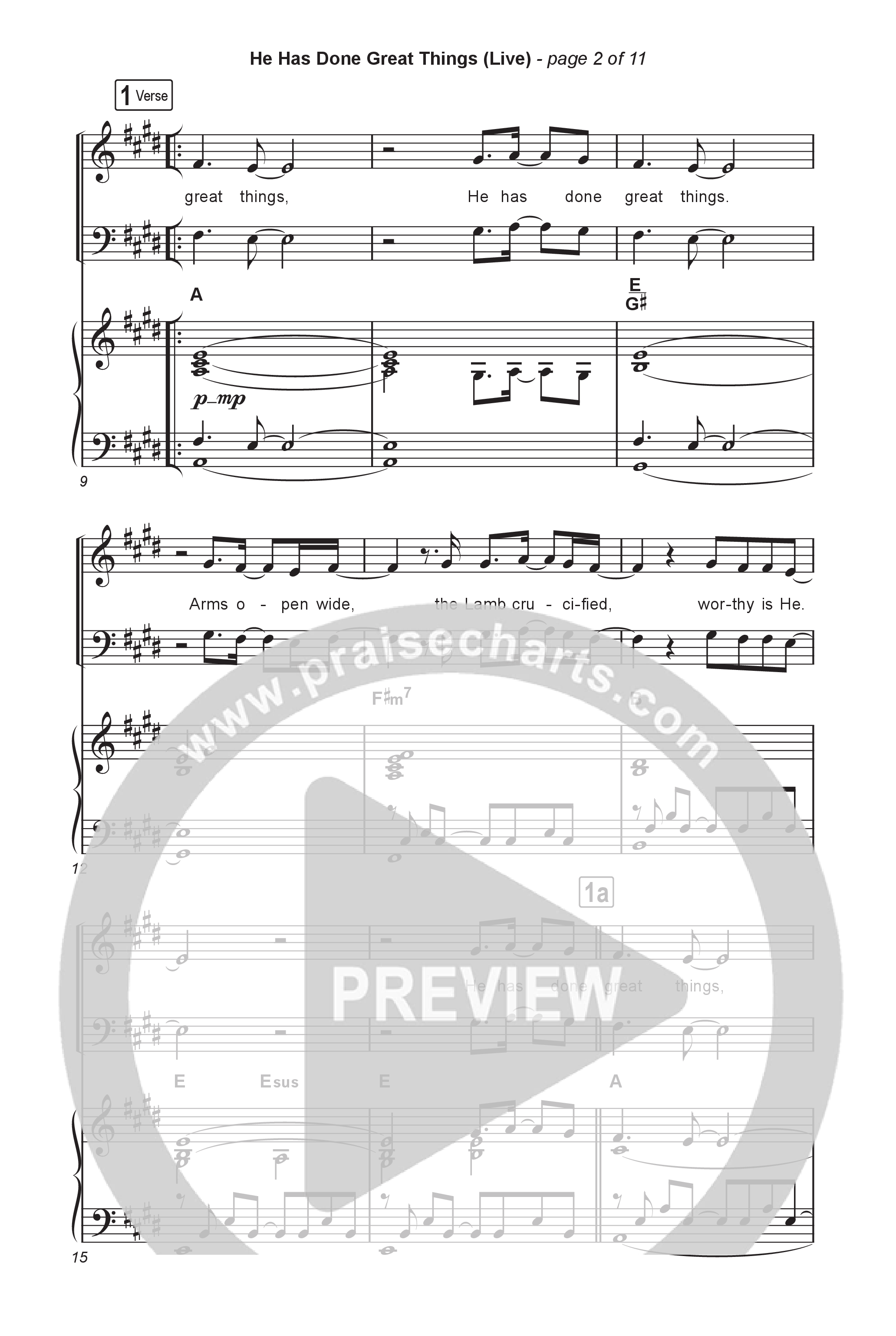 He Has Done Great Things (Sing It Now) Octavo (SATB & Pno) (Bethel Music / Brian Johnson / Arr. Luke Gambill)