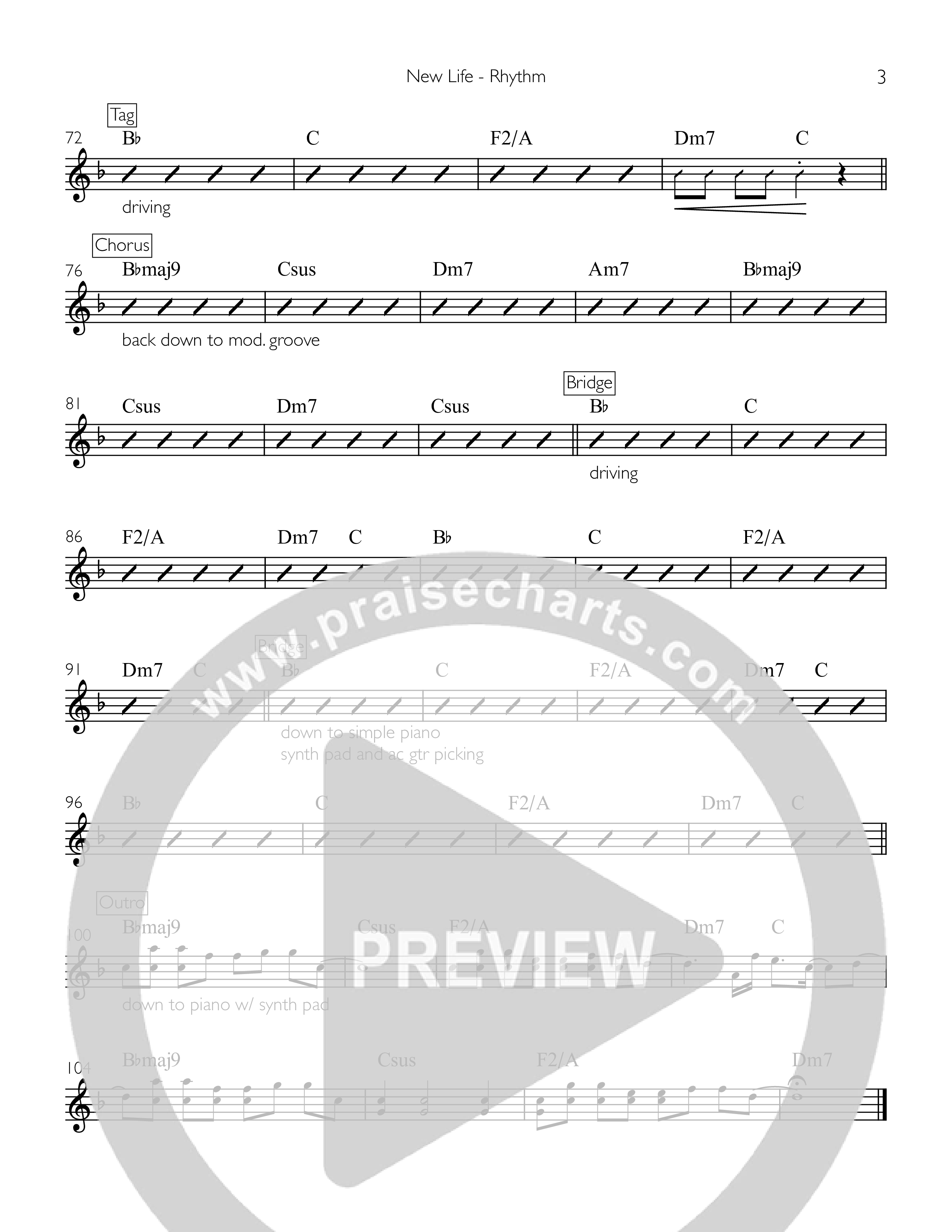 New Life Rhythm Chart (Called Collective)