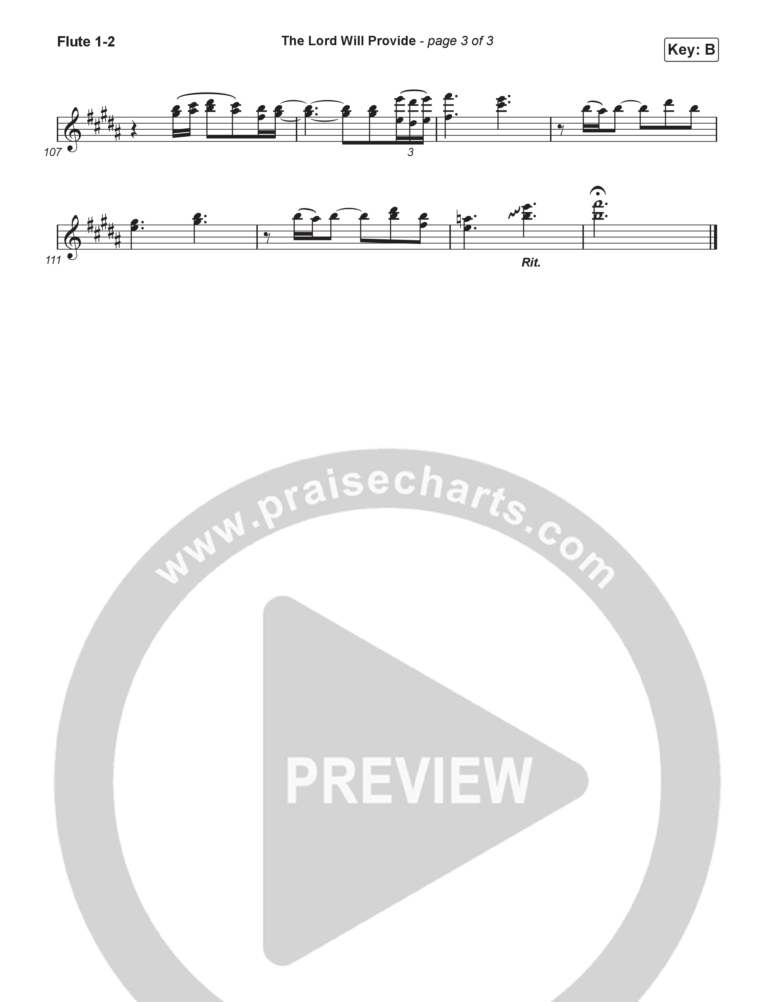 The Lord Will Provide (Choral Anthem SATB) Flute 1,2 (Passion / Landon Wolfe / Arr. Luke Gambill)