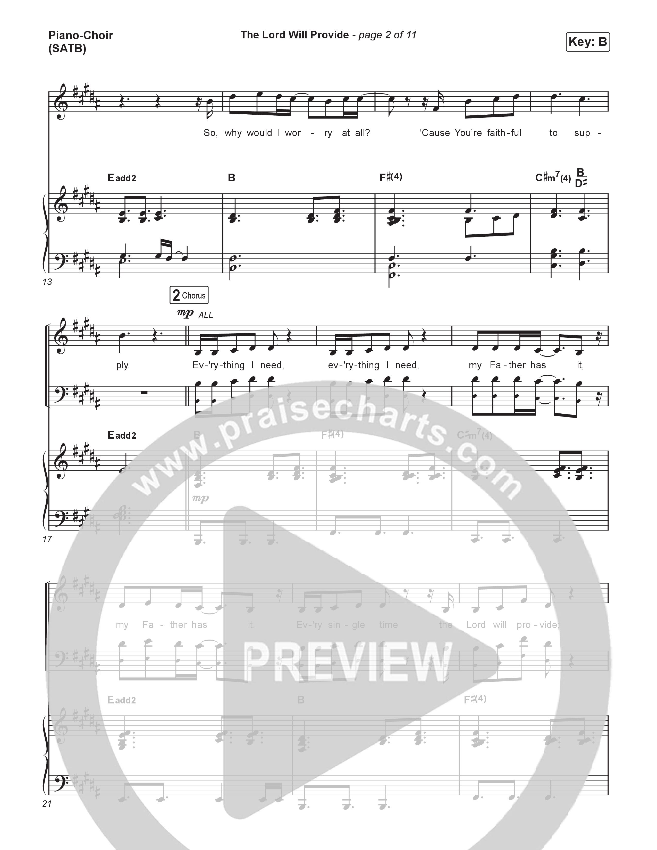 The Lord Will Provide (Choral Anthem SATB) Piano/Vocal (SATB) (Passion / Landon Wolfe / Arr. Luke Gambill)