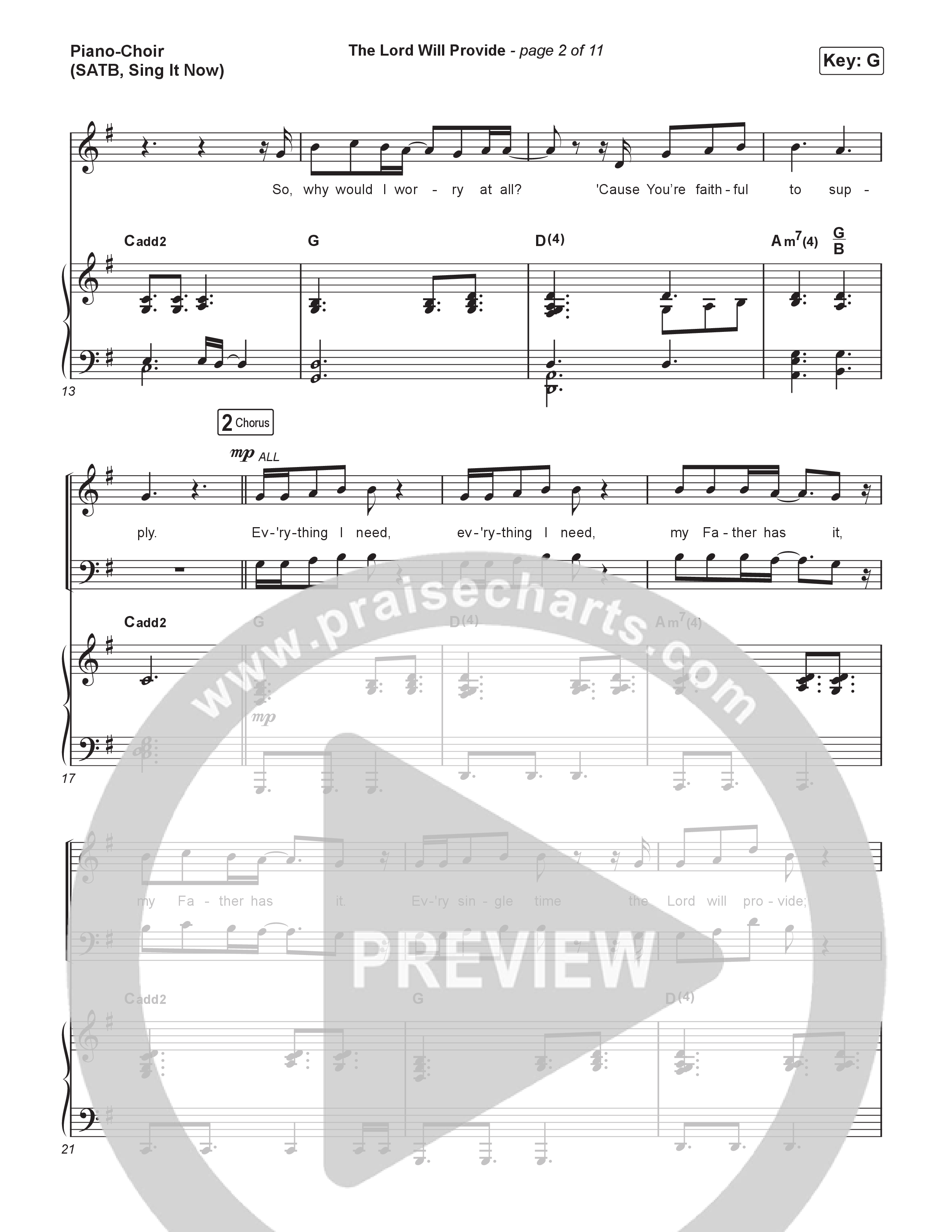 The Lord Will Provide (Sing It Now) Piano/Choir (SATB) (Passion / Landon Wolfe / Arr. Luke Gambill)