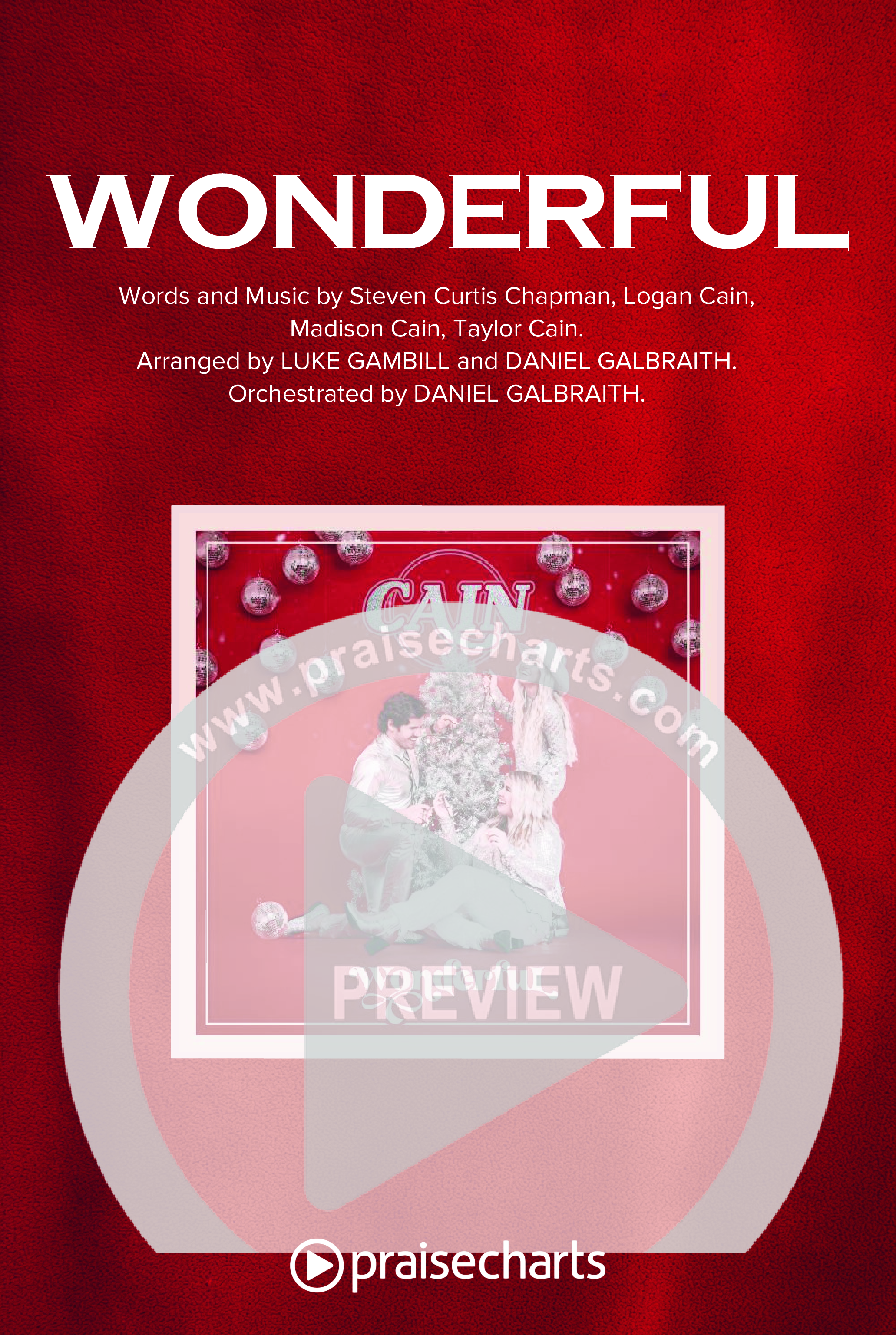 Wonderful (Choral Anthem SATB) Octavo Cover Sheet (CAIN / Arr. Luke Gambill)