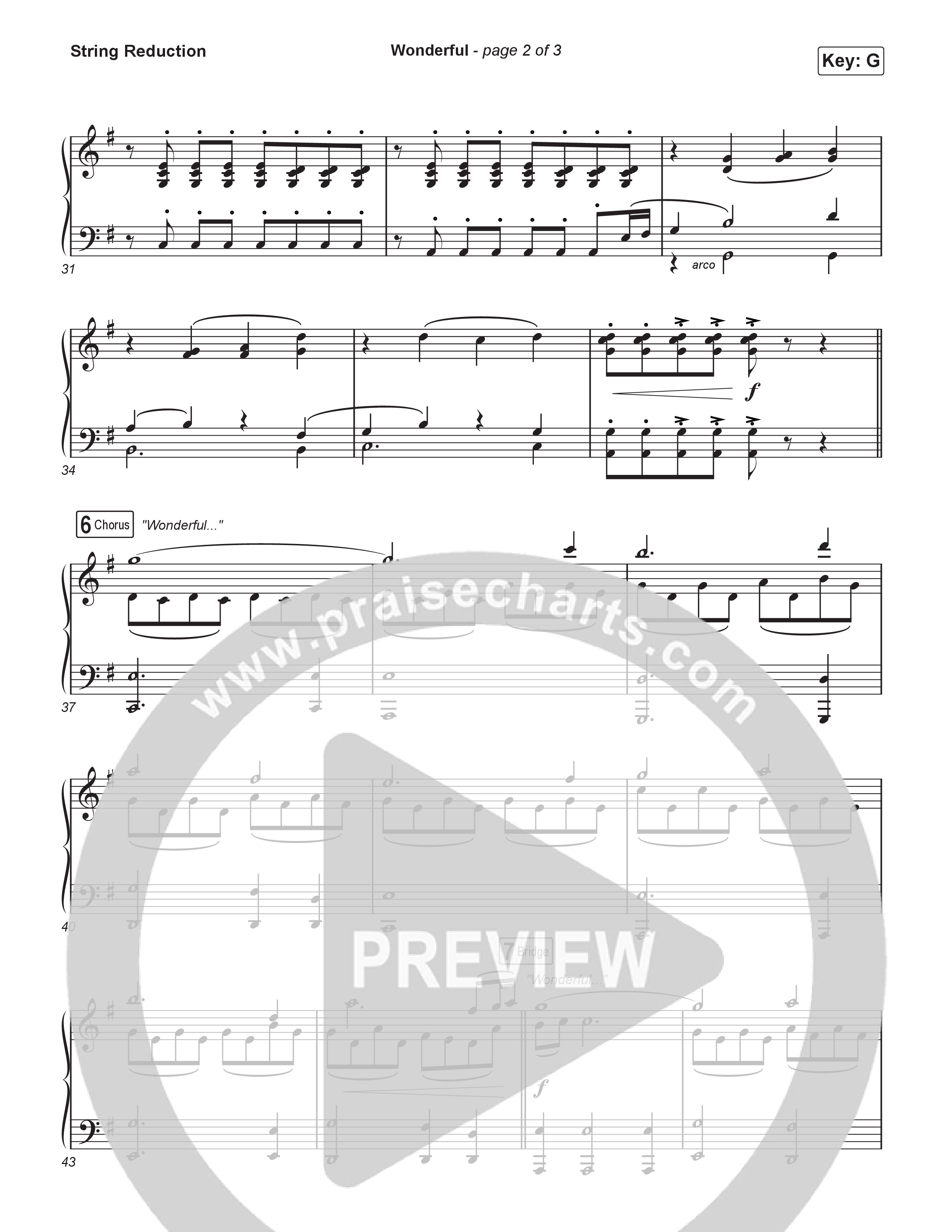 Wonderful (Worship Choir/SAB) String Reduction (CAIN / Arr. Luke Gambill)