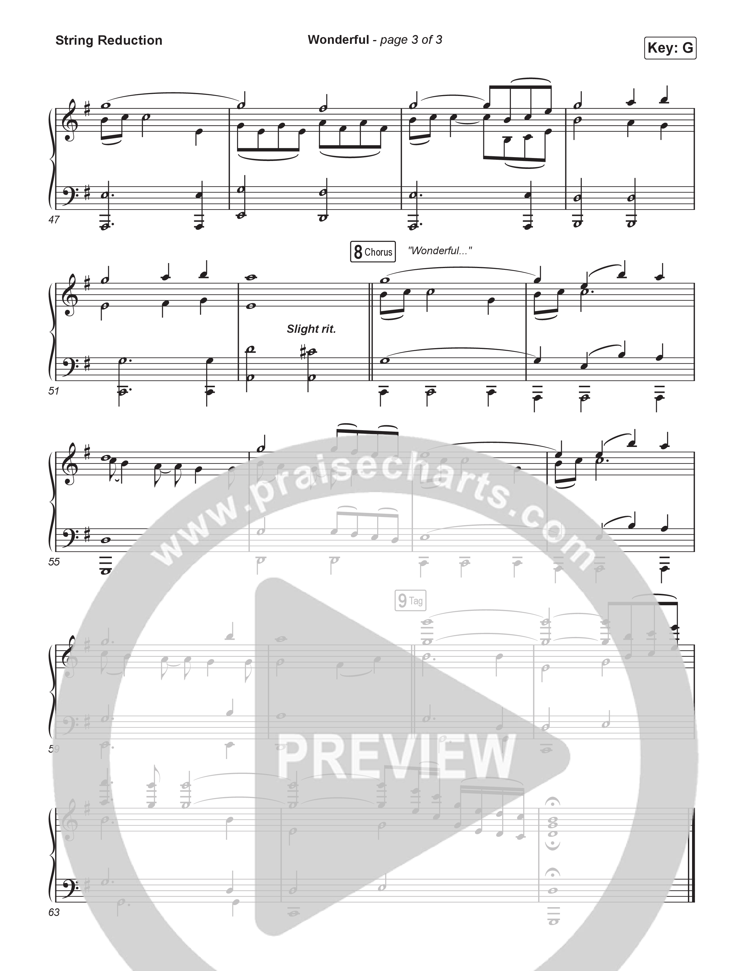 Wonderful (Sing It Now) String Reduction (CAIN / Arr. Luke Gambill)