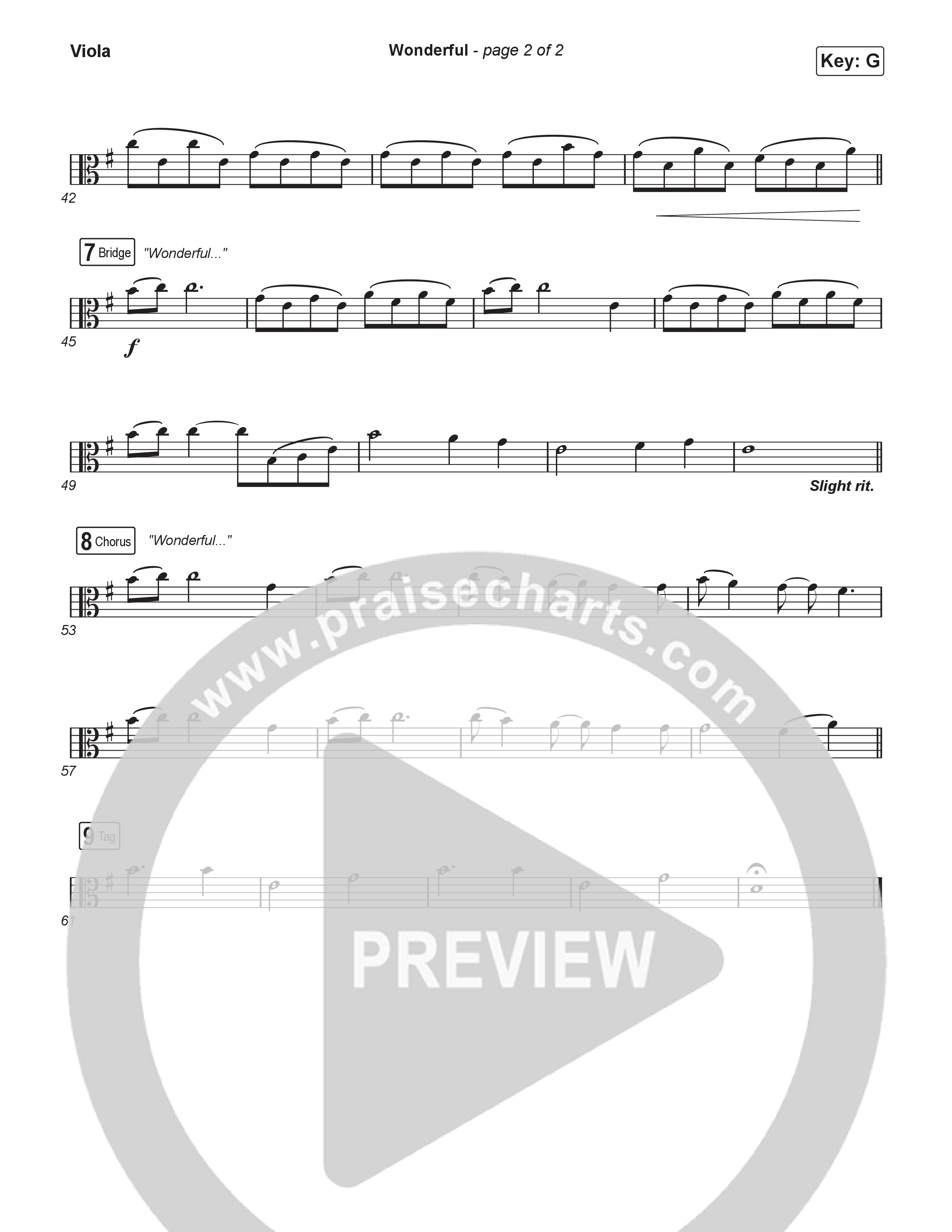 Wonderful (Sing It Now) Viola (CAIN / Arr. Luke Gambill)