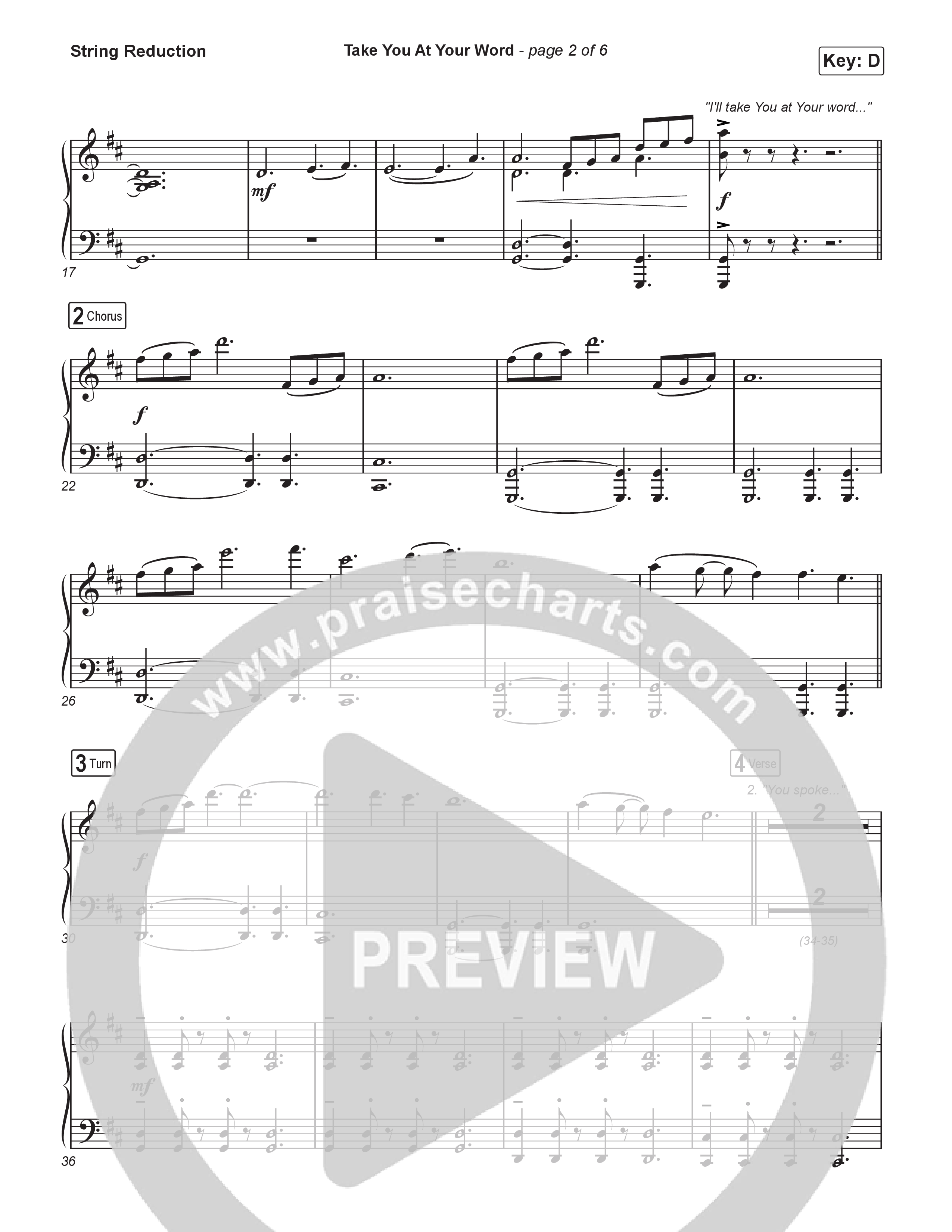 Take You At Your Word (Choral Anthem SATB) String Reduction (Cody Carnes / Benjamin William Hastings / Arr. Luke Gambill)
