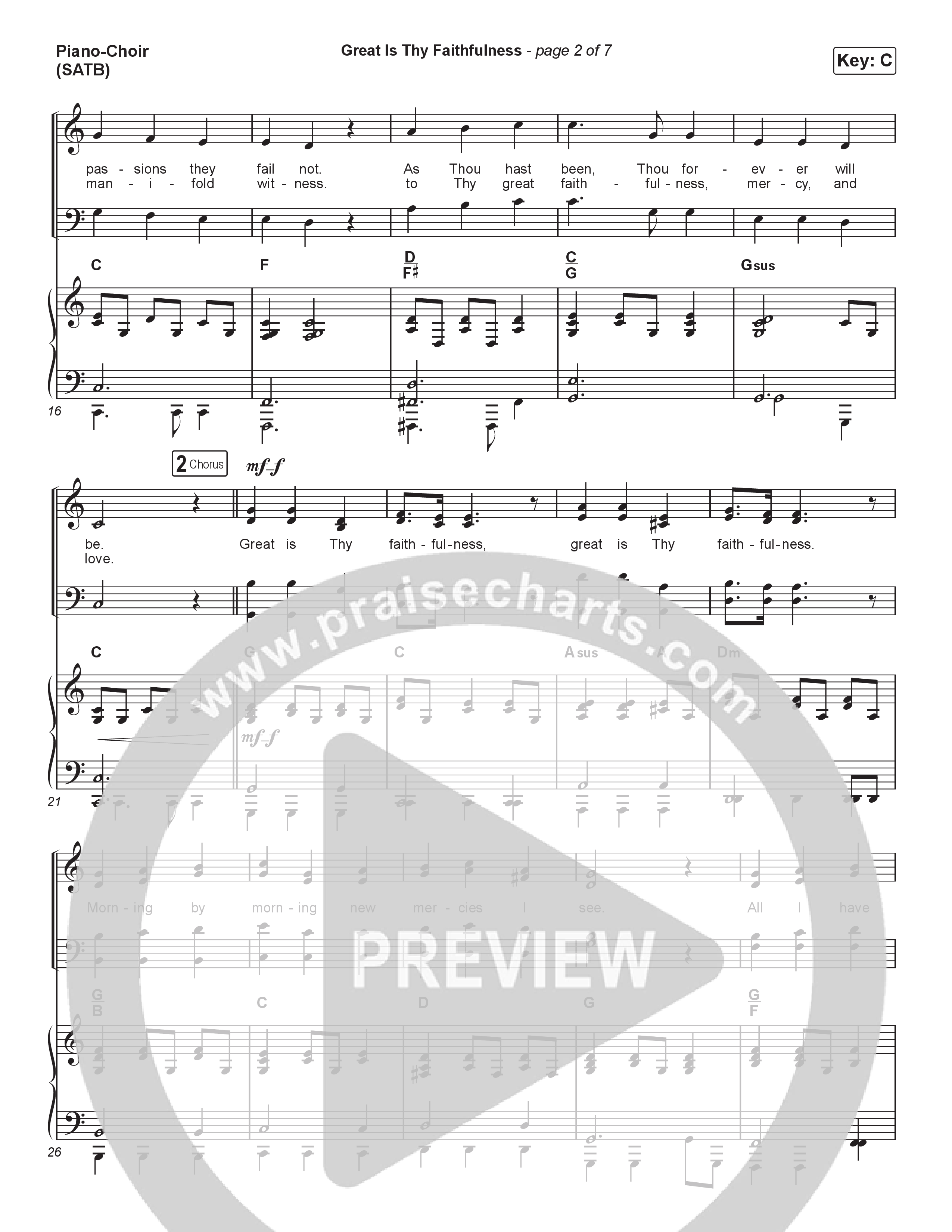 Great Is Thy Faithfulness (Choral Anthem SATB) Piano/Vocal (SATB) (Christy Nockels / Arr. Luke Gambill)