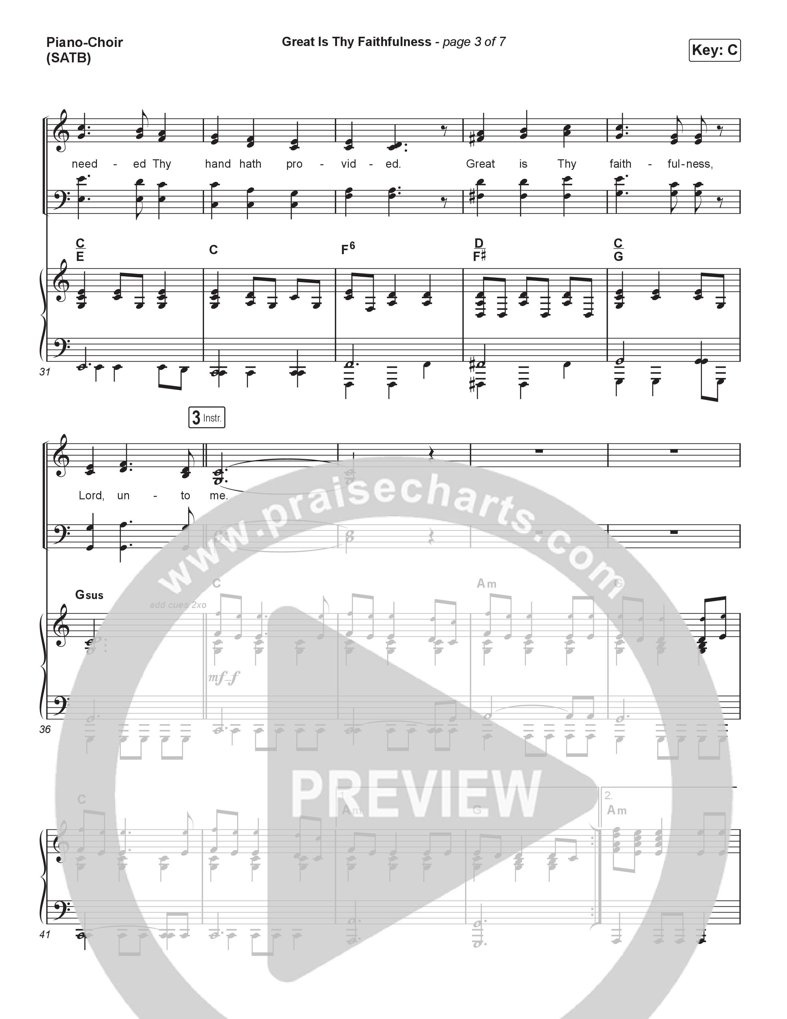 Great Is Thy Faithfulness (Choral Anthem SATB) Piano/Vocal (SATB) (Christy Nockels / Arr. Luke Gambill)