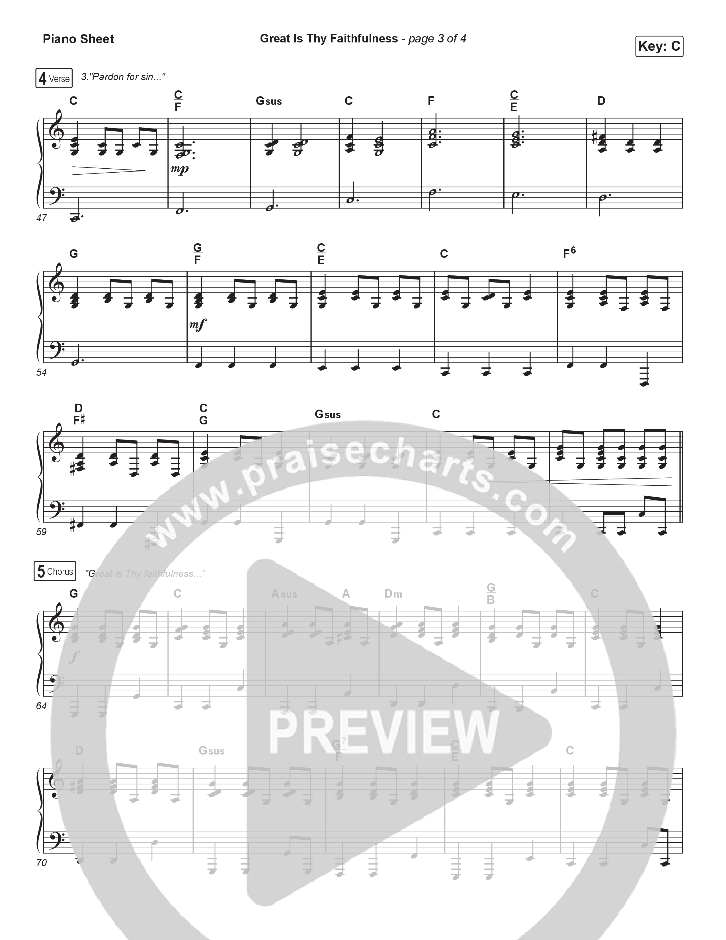 Great Is Thy Faithfulness (Worship Choir/SAB) Piano Sheet (Christy Nockels / Arr. Luke Gambill)