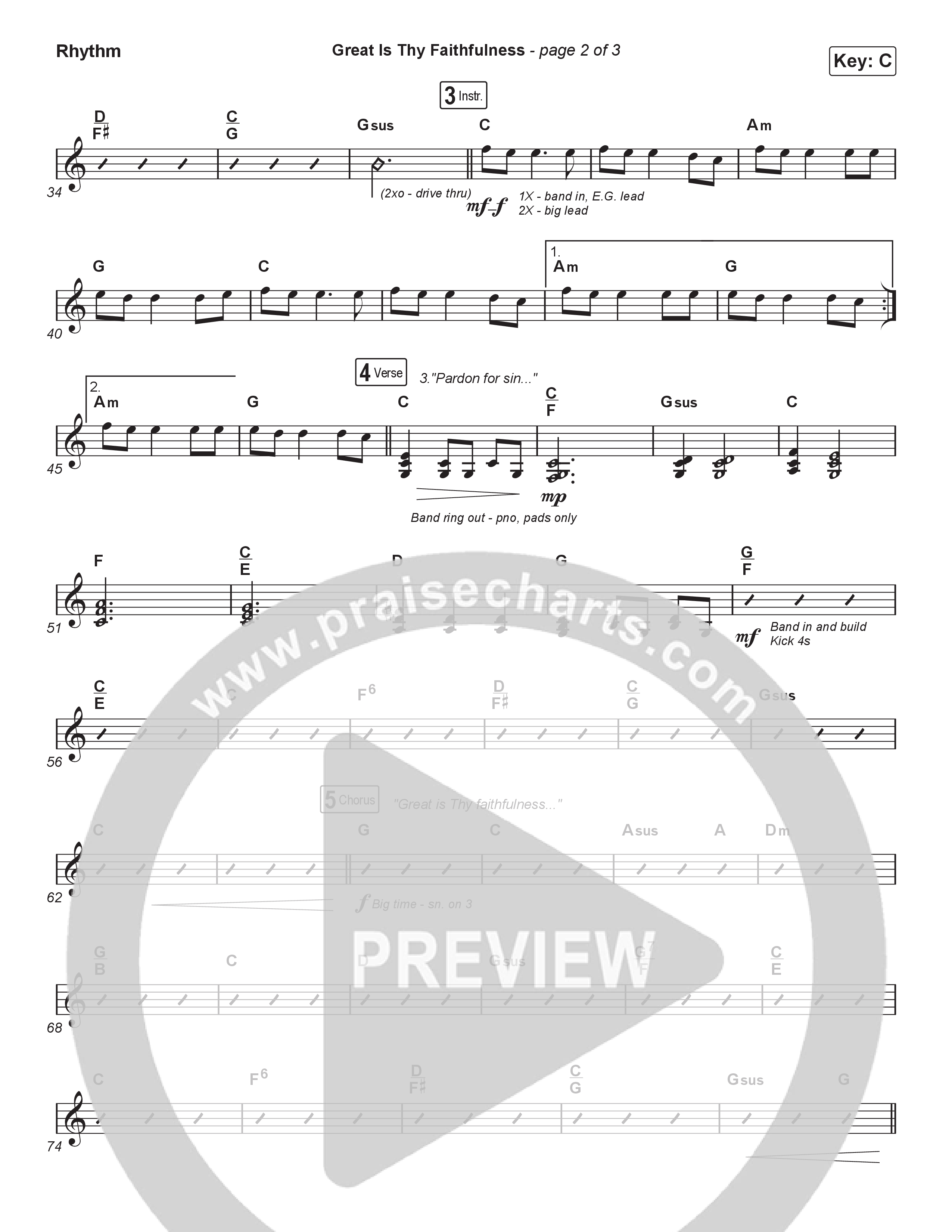 Great Is Thy Faithfulness (Unison/2-Part) Rhythm Pack (Christy Nockels / Arr. Luke Gambill)