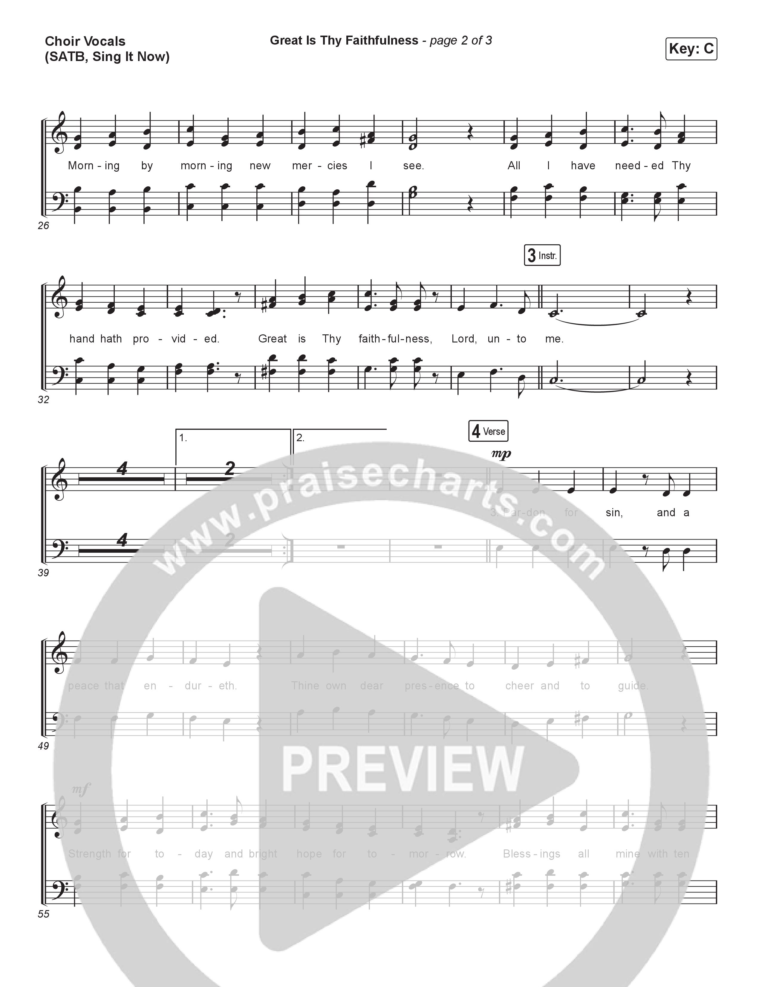 Great Is Thy Faithfulness (Sing It Now) Choir Sheet (SATB) (Christy Nockels / Arr. Luke Gambill)