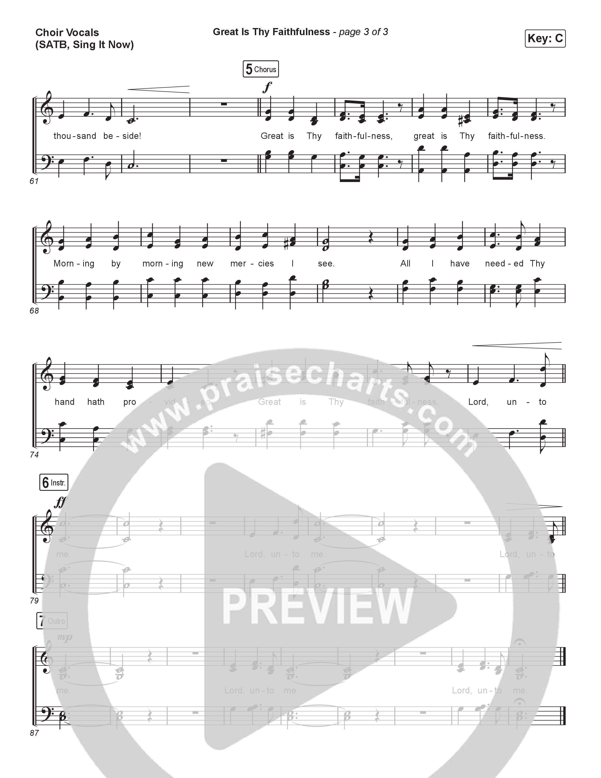 Great Is Thy Faithfulness (Sing It Now) Choir Sheet (SATB) (Christy Nockels / Arr. Luke Gambill)
