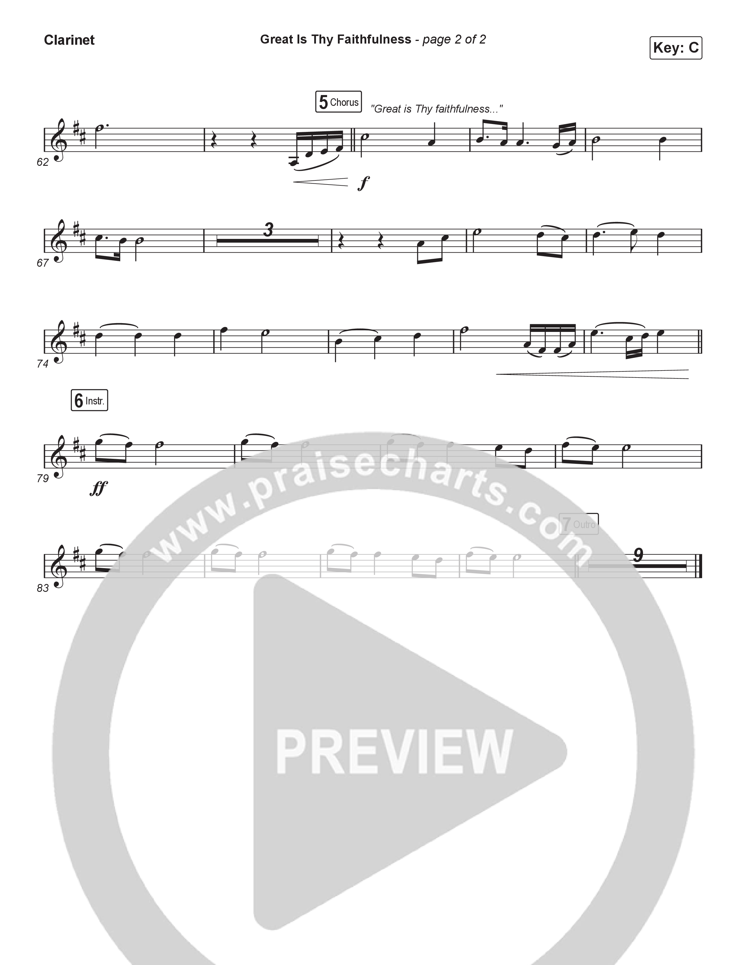 Great Is Thy Faithfulness (Sing It Now) Clarinet (Christy Nockels / Arr. Luke Gambill)