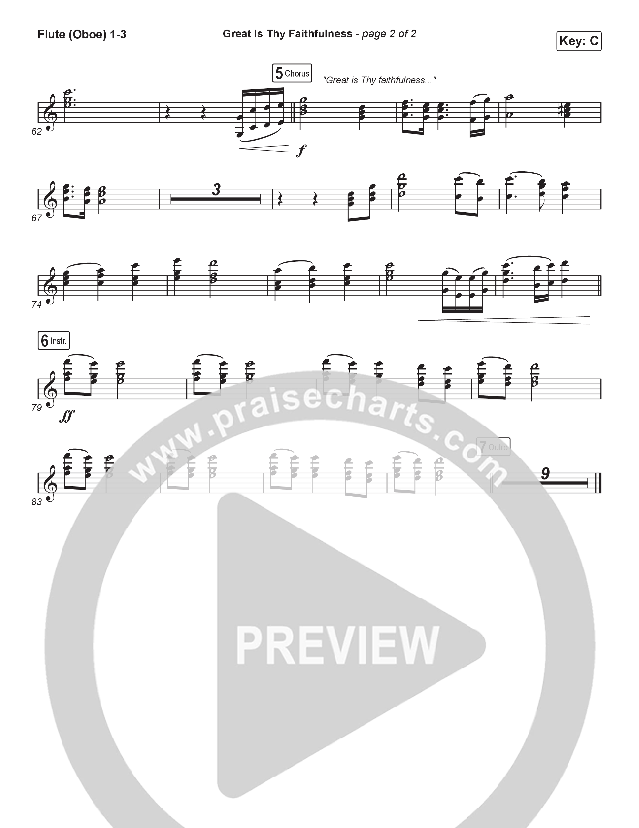 Great Is Thy Faithfulness (Sing It Now) Flute/Oboe 1/2/3 (Christy Nockels / Arr. Luke Gambill)