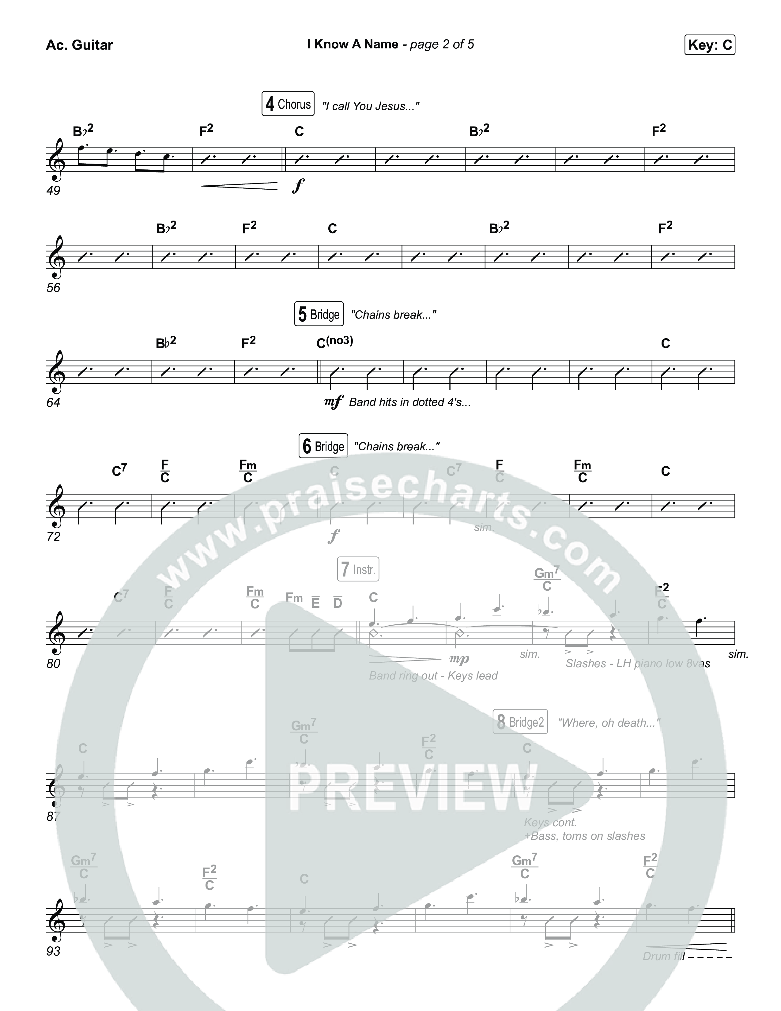 I Know A Name Acoustic Guitar (Elevation Worship / Chris Brown / Brandon Lake)