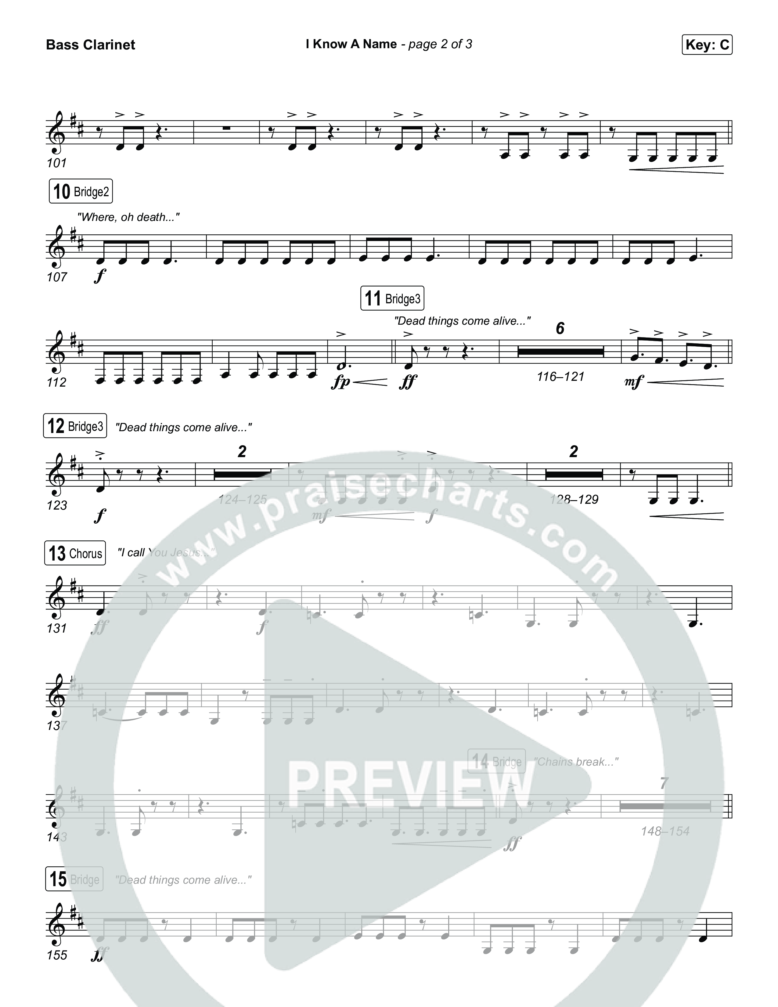 I Know A Name Bass Clarinet (Elevation Worship / Chris Brown / Brandon Lake)