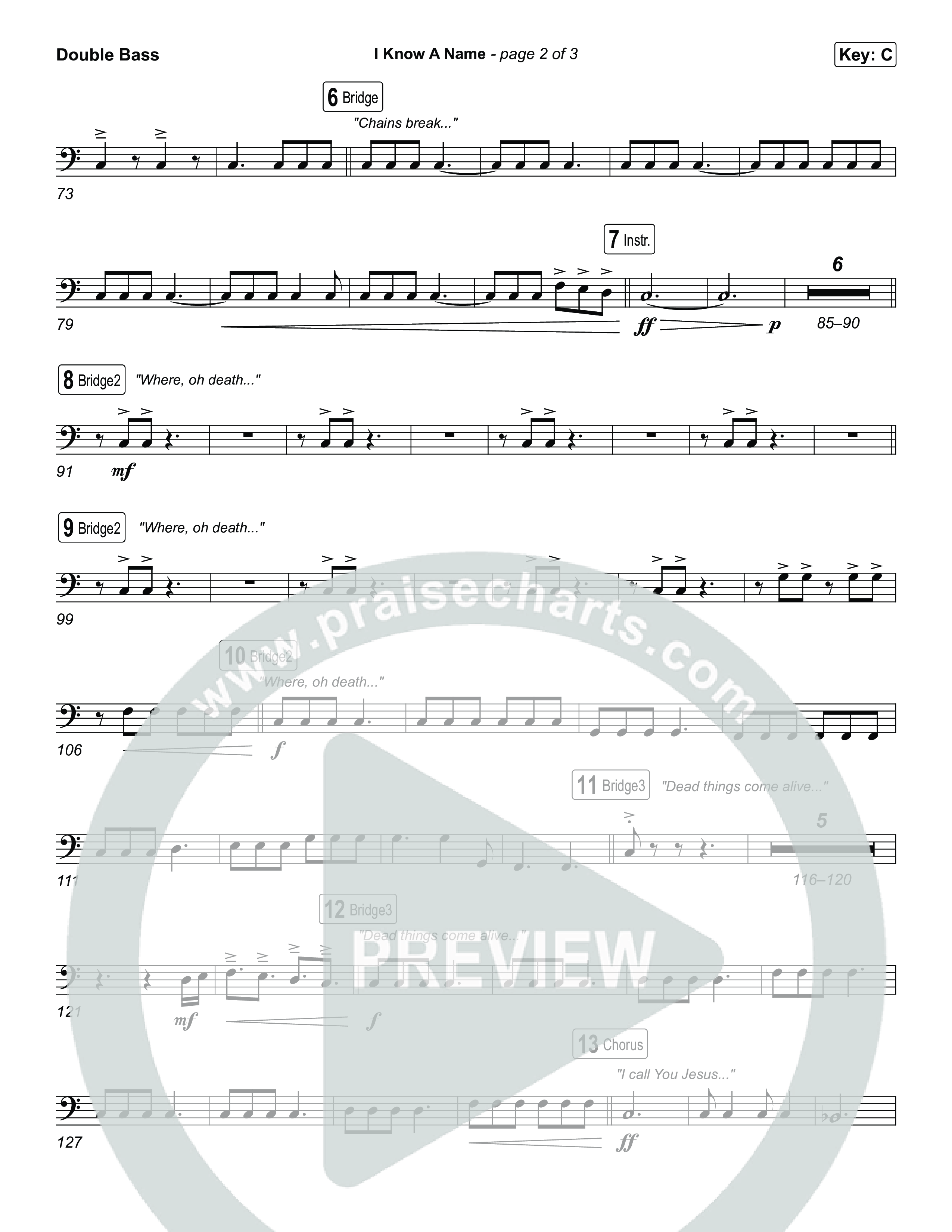 I Know A Name String Bass (Elevation Worship / Chris Brown / Brandon Lake)