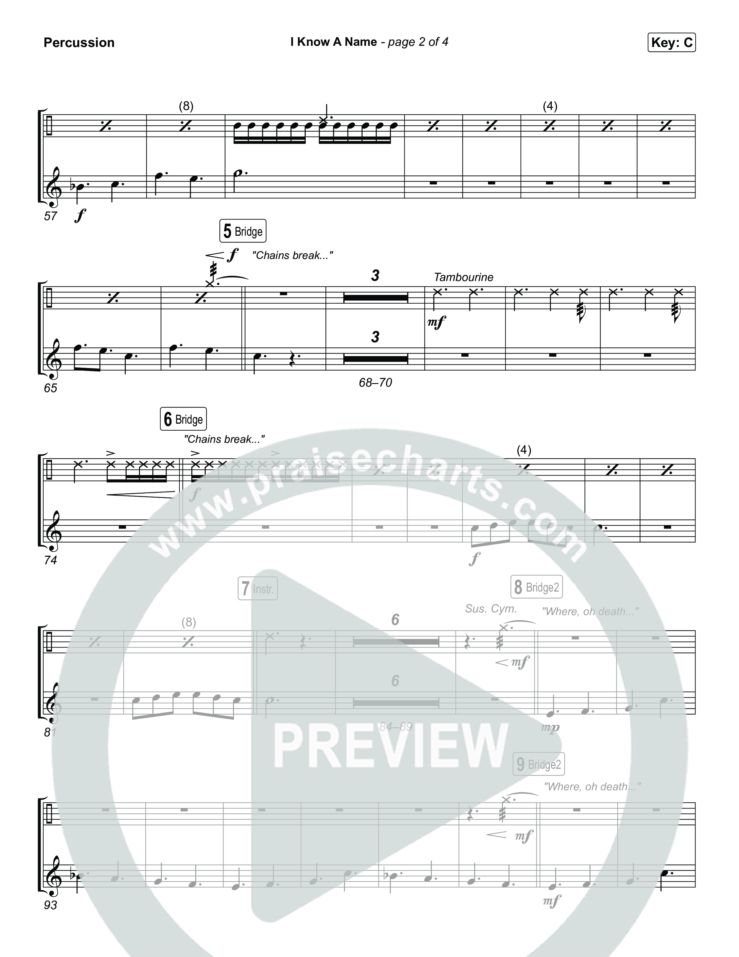 I Know A Name Percussion (Elevation Worship / Chris Brown / Brandon Lake)